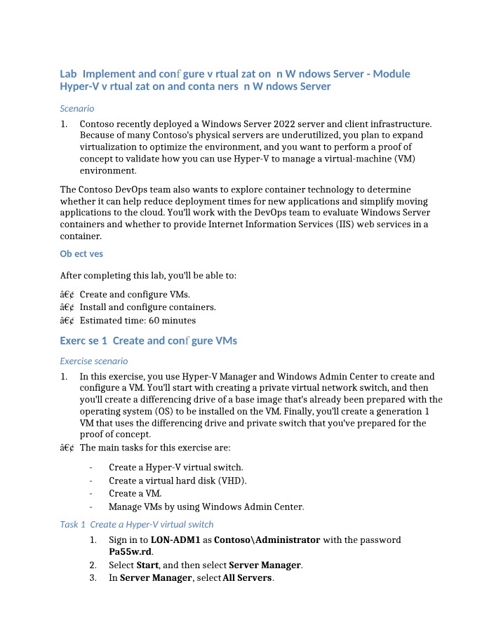 Windows Server Virtualization Implementation and Configuration