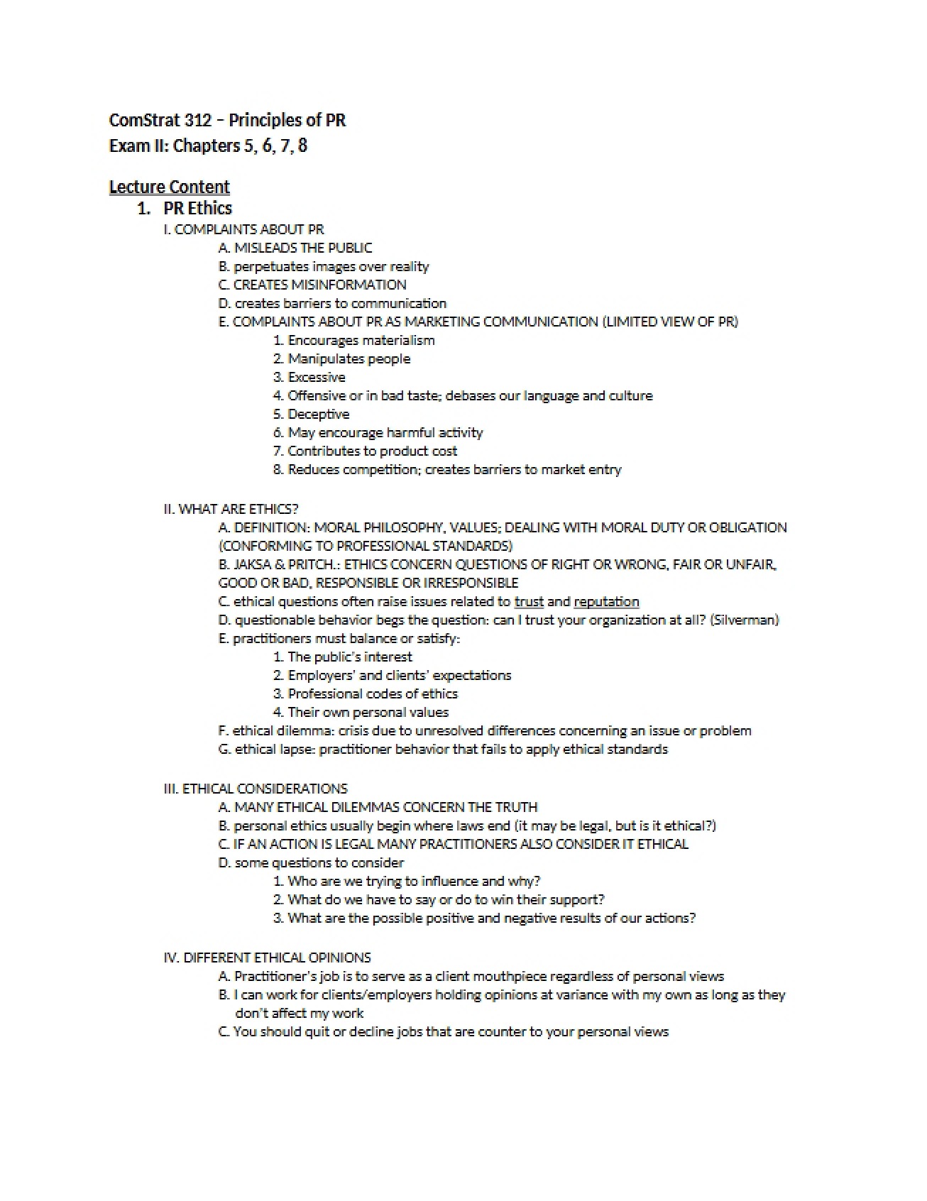 Second Examination