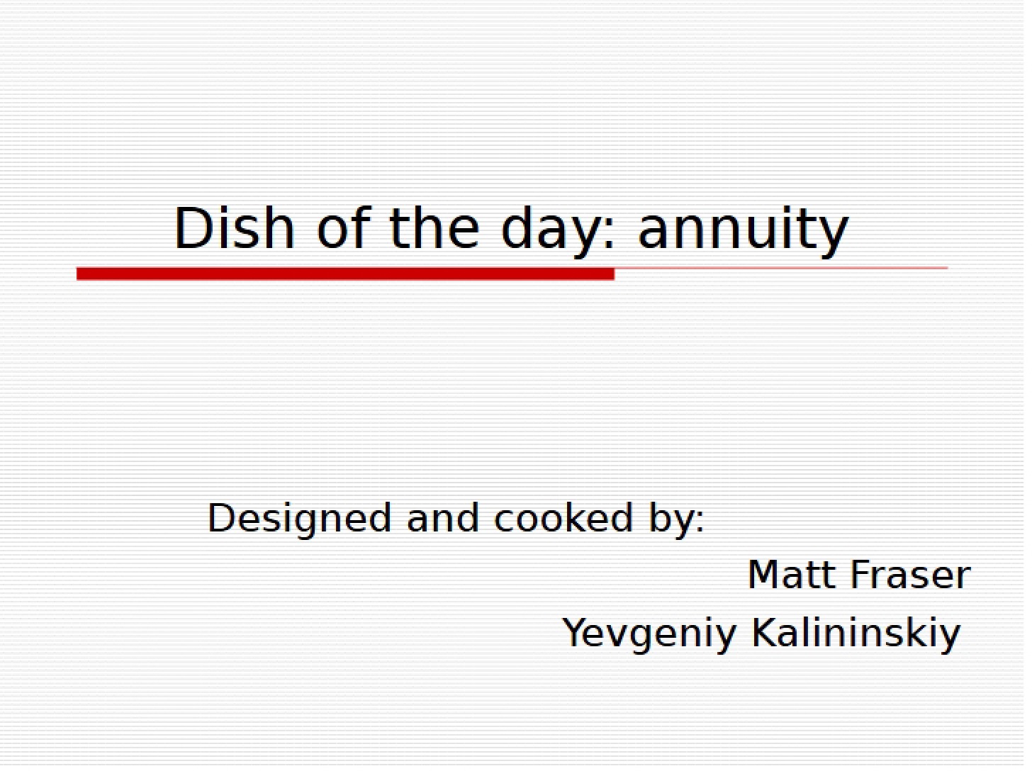 Annuity Contracts
