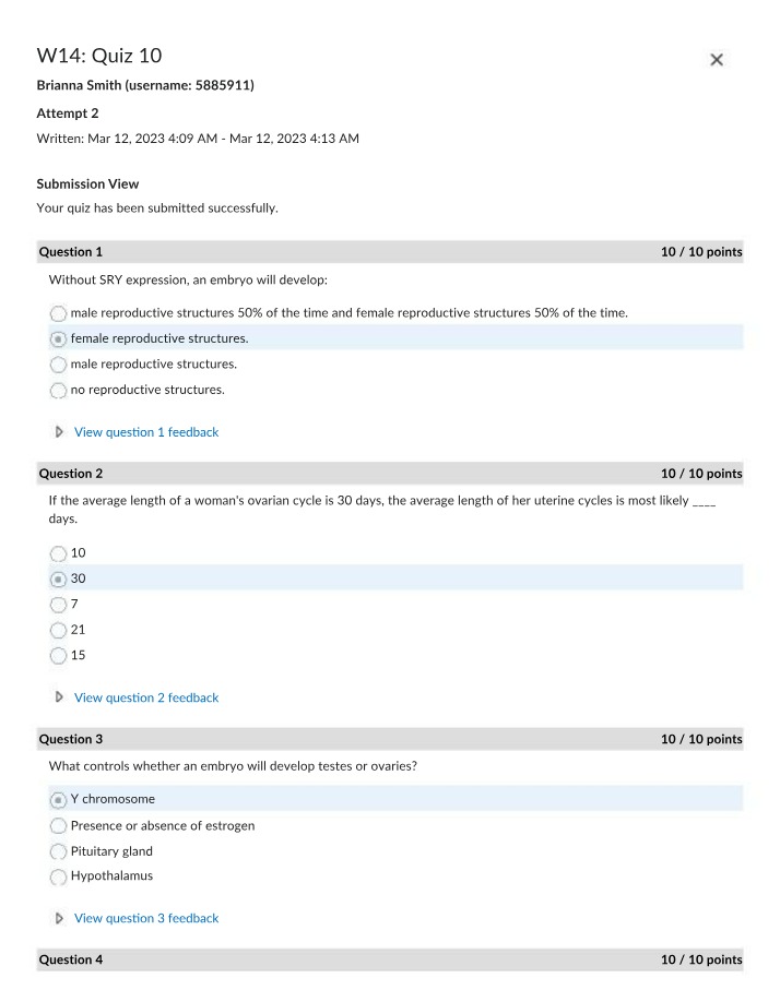 Week 14 - Quiz 10