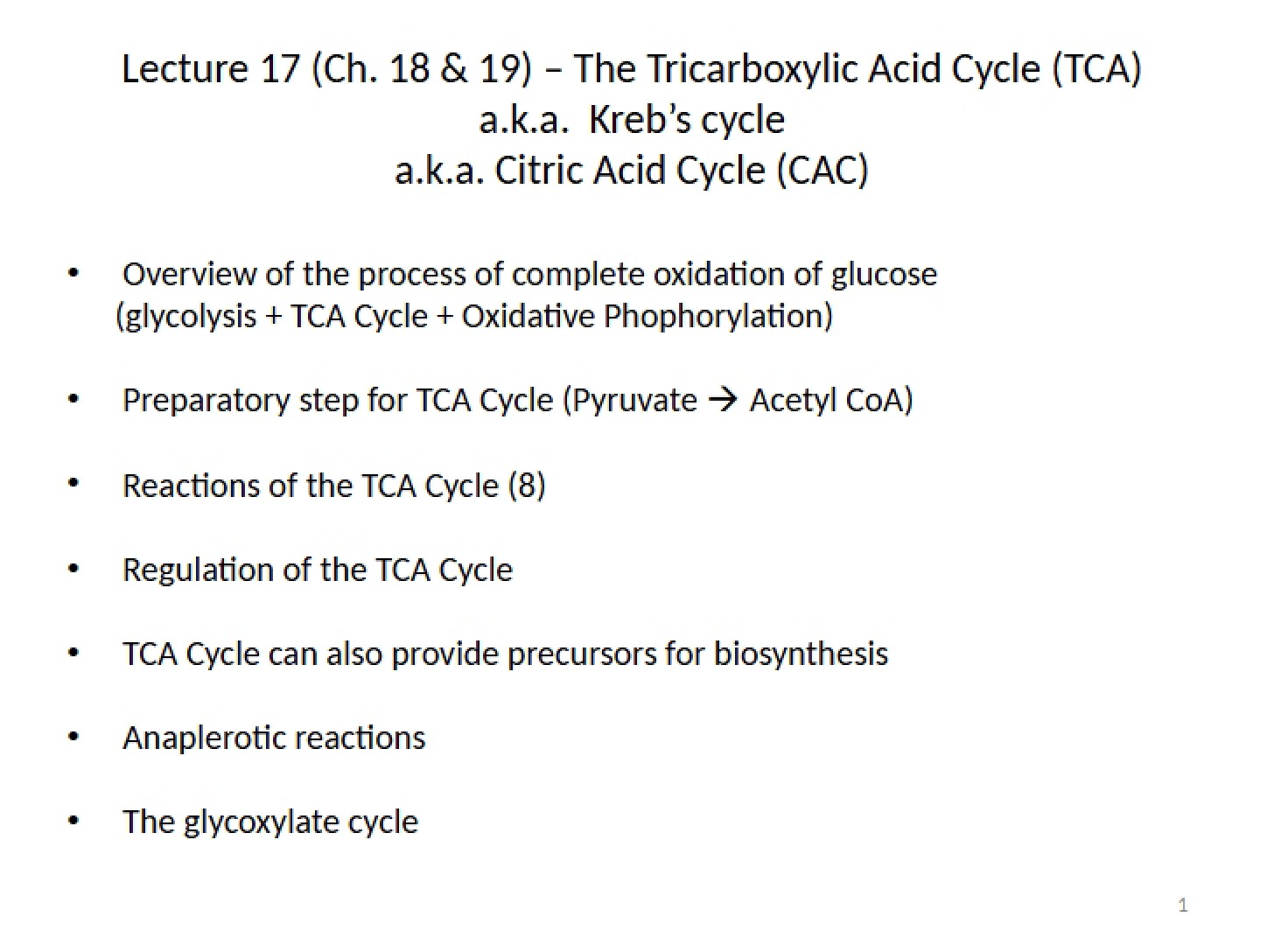 Lecture 17 Review