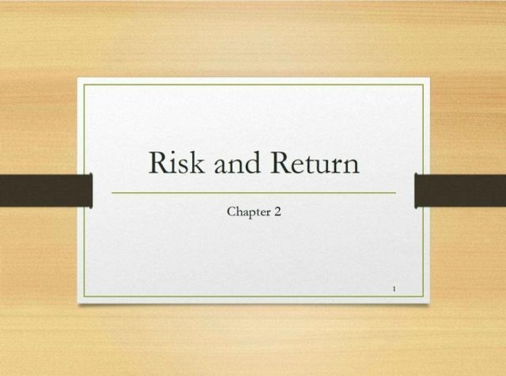 Risk and Return in Investment