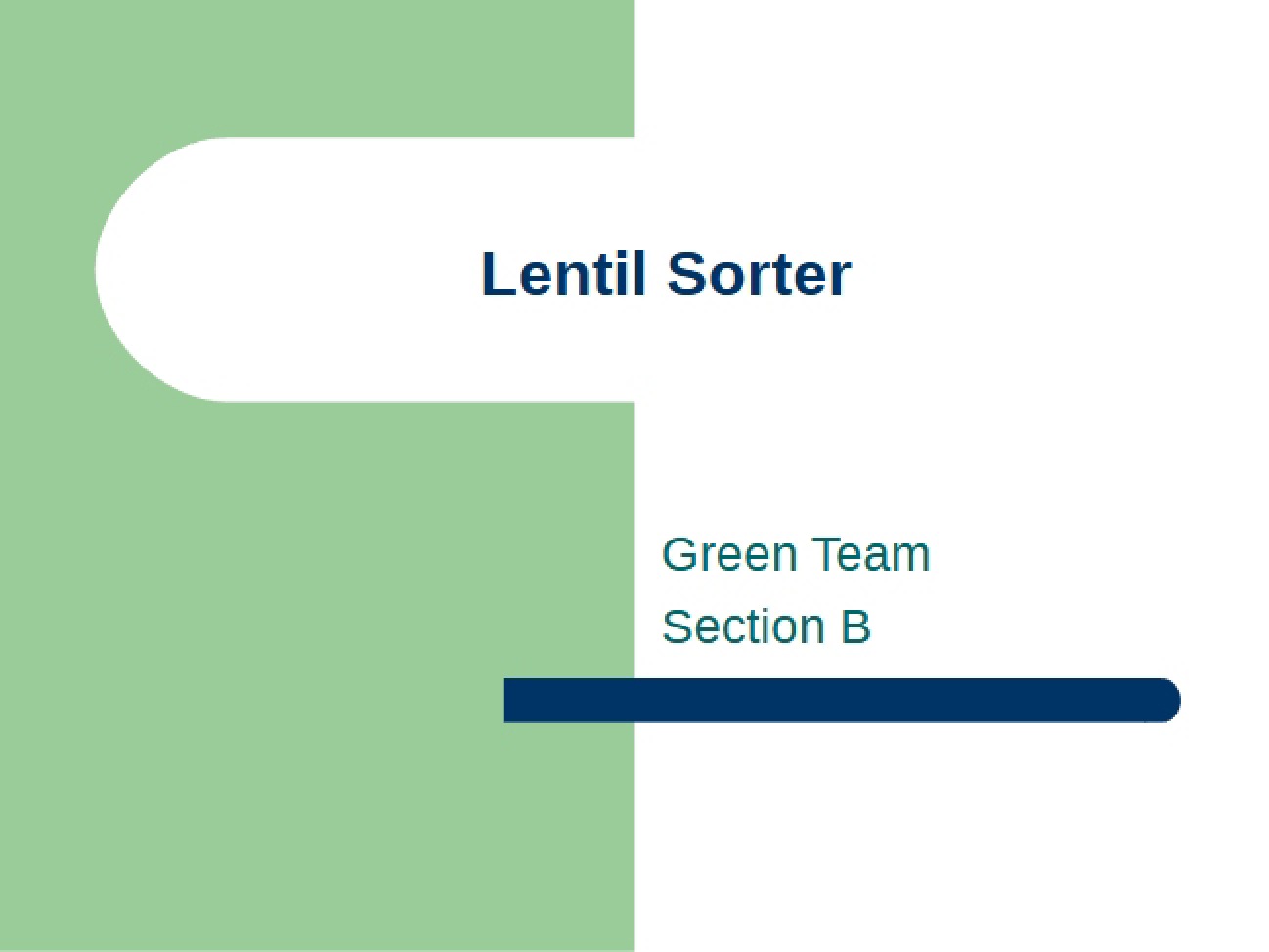 Project: Lentil Sorter