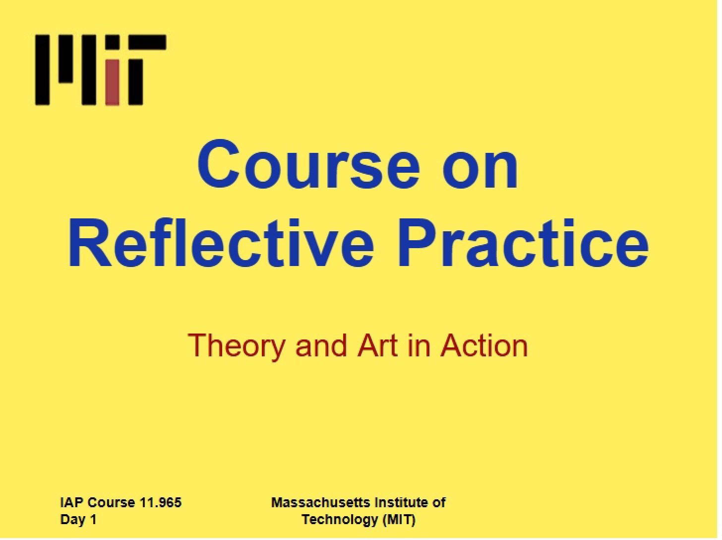 Reflective Practice Course