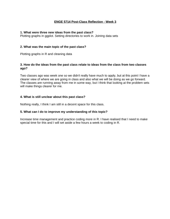 Week 3 Post-Class Reflection