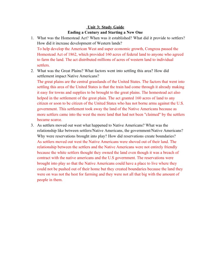 Settling the Great Plains and the Homestead Act