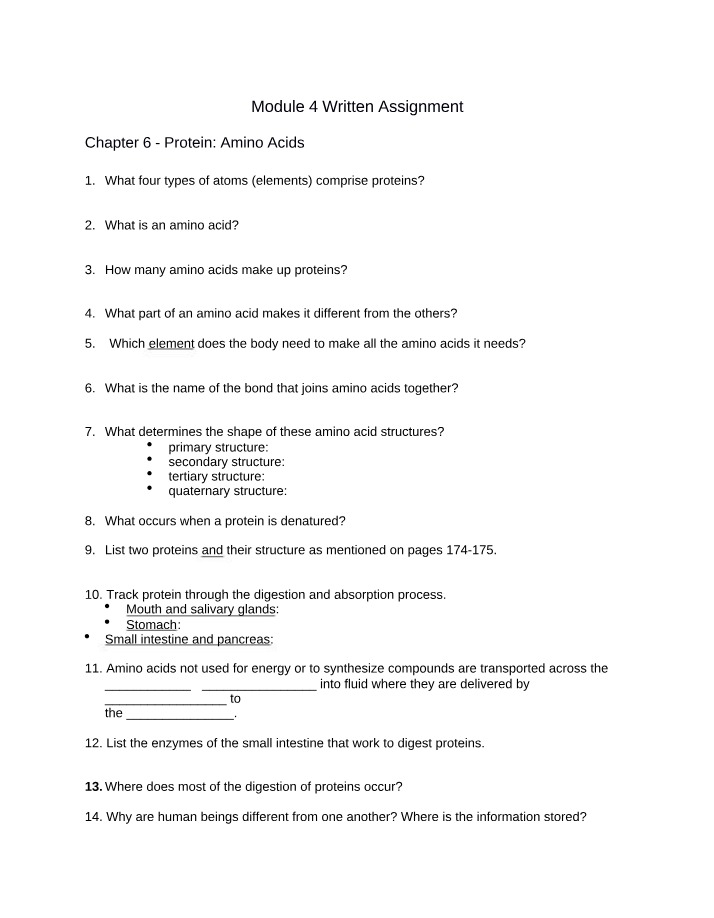Written Assignment for Module 4