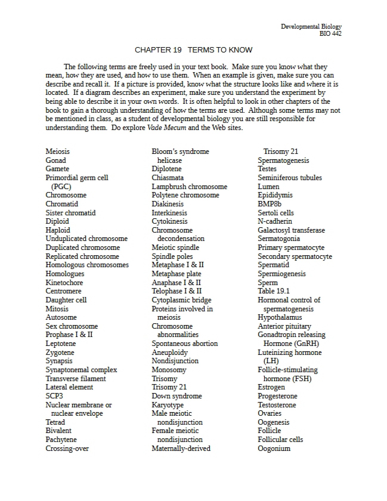 Principles of Developmental Biology