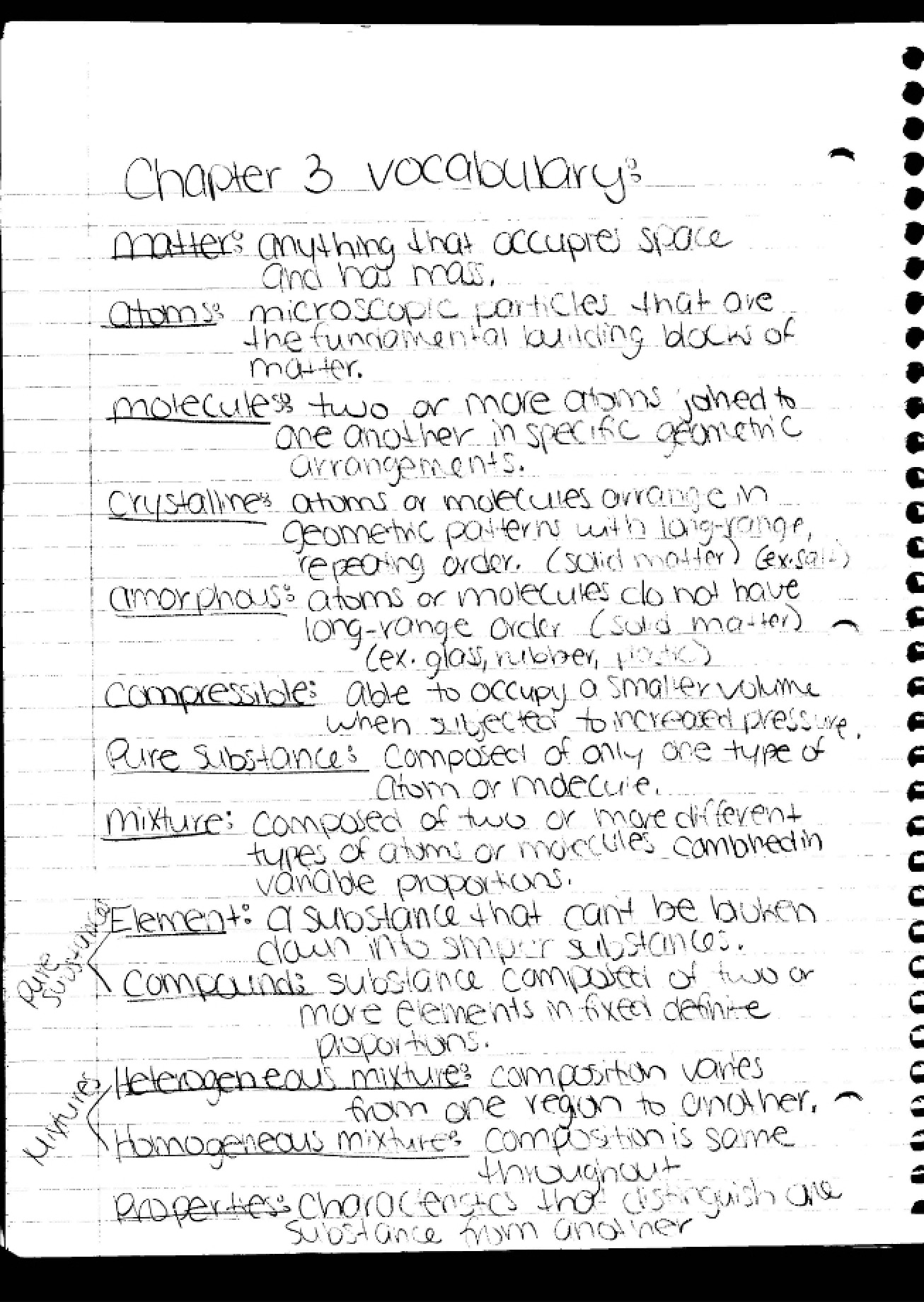 Vocabulary List Chapter 3