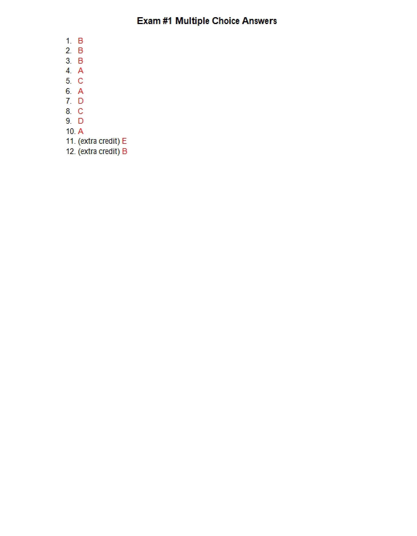 Solutions for Exam 1 Written Problems