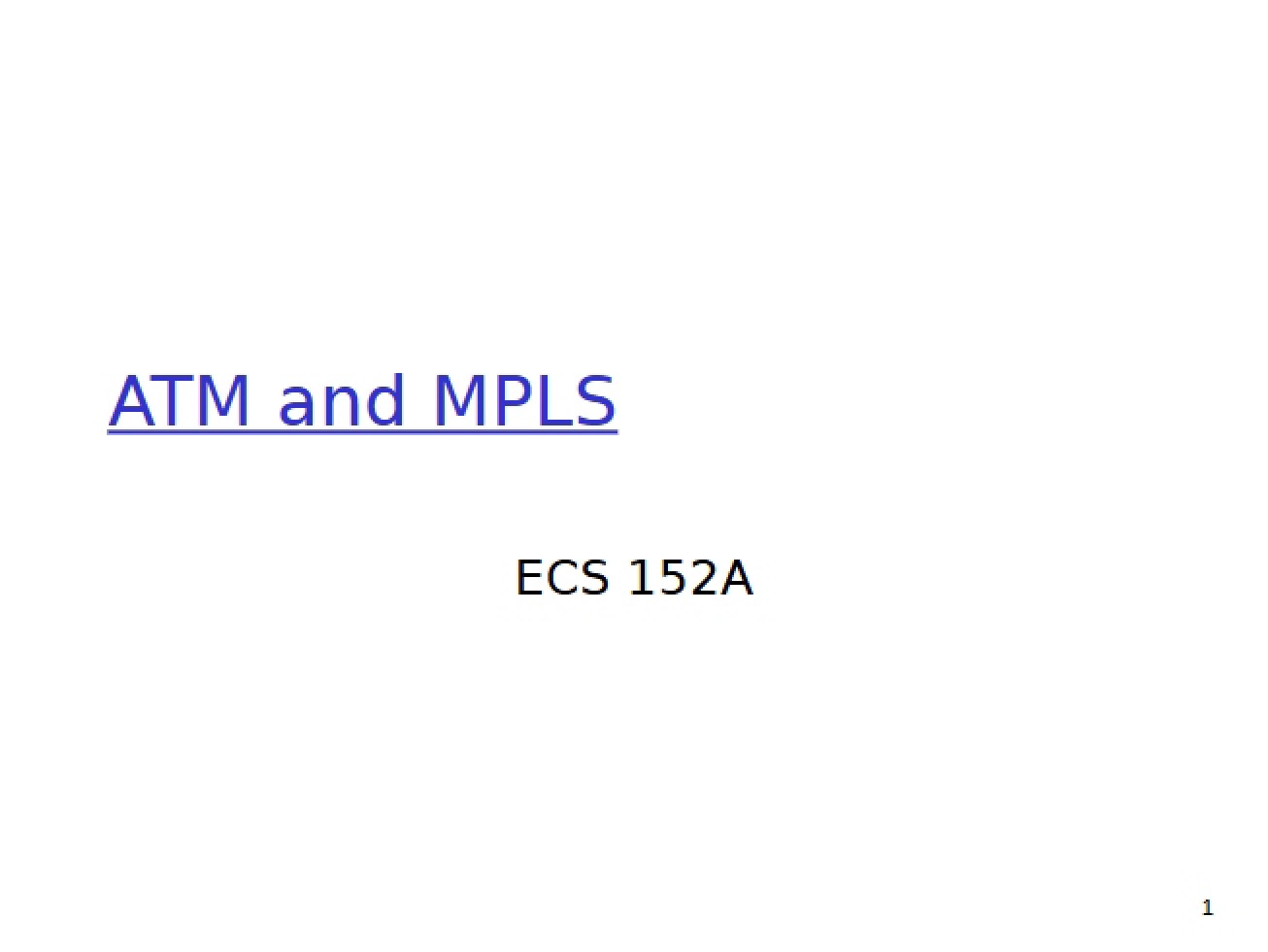 MPLS and ATM