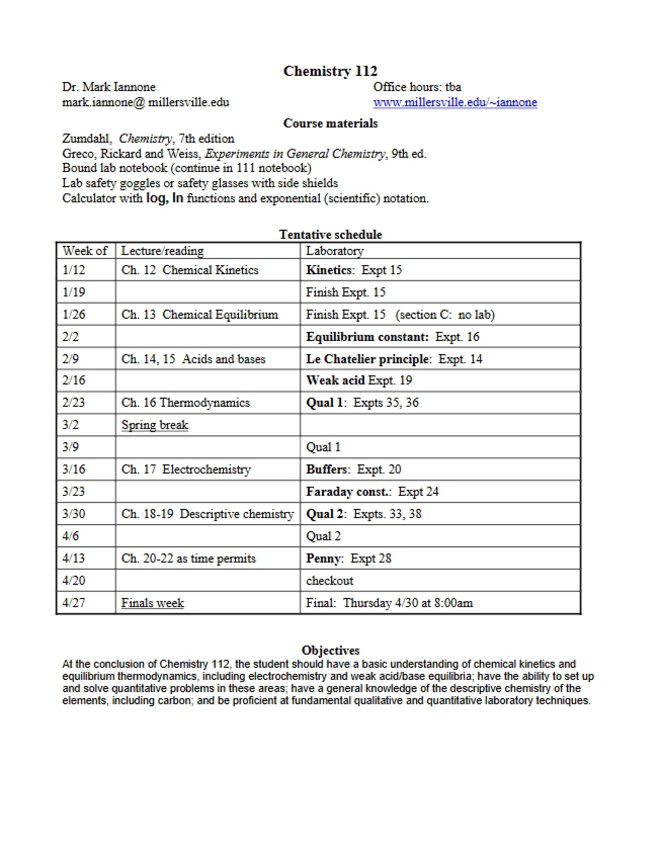 Chemistry II Study Material