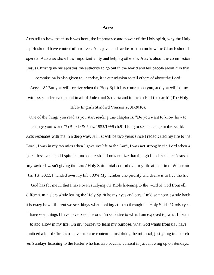 Notes on Acts