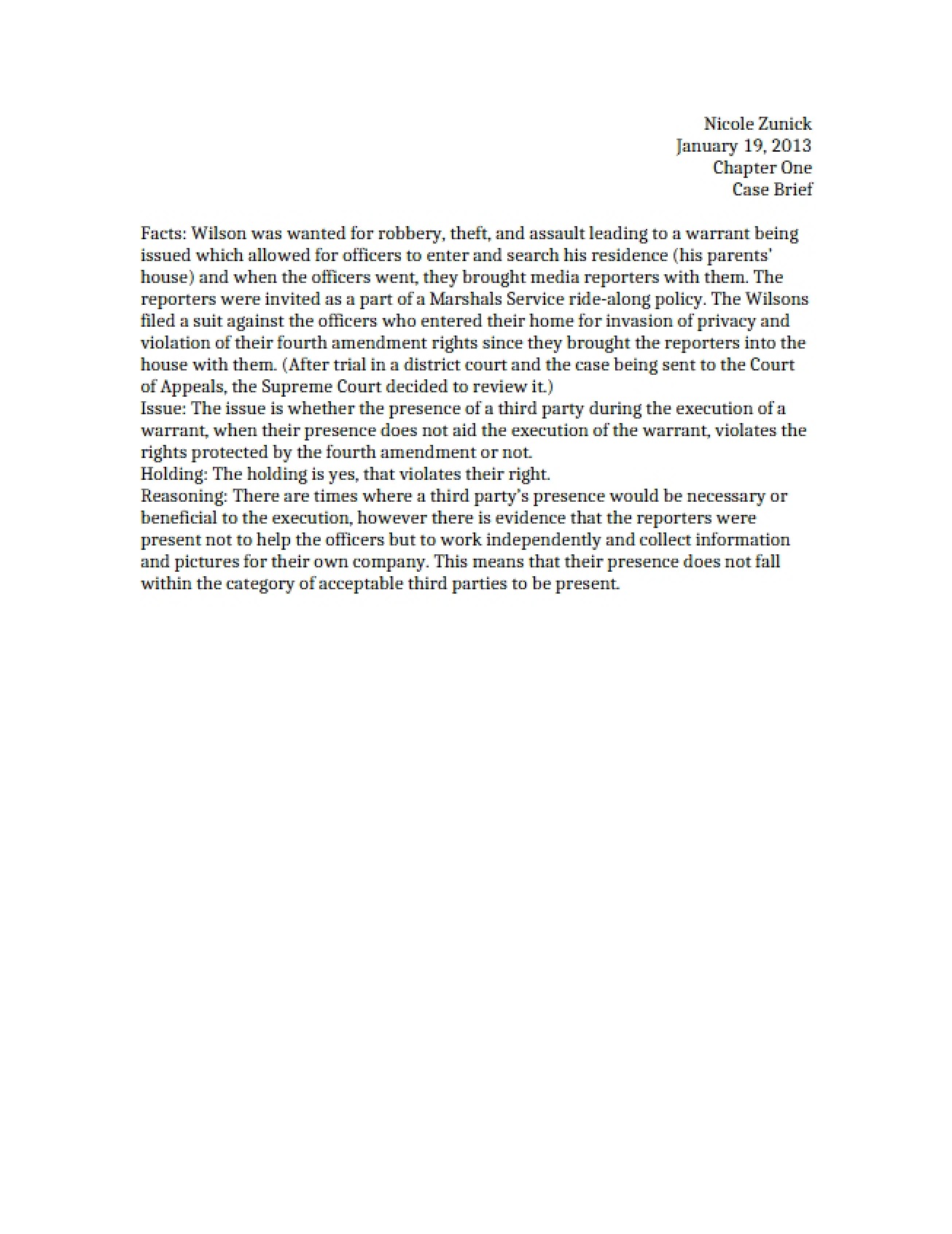 Overview of the Legal Process from Chapter One