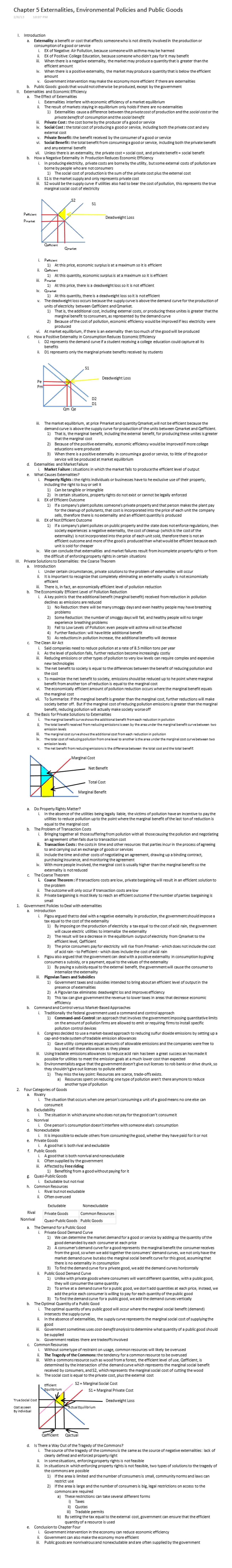 Fifth Chapter An Overview of Externalities
