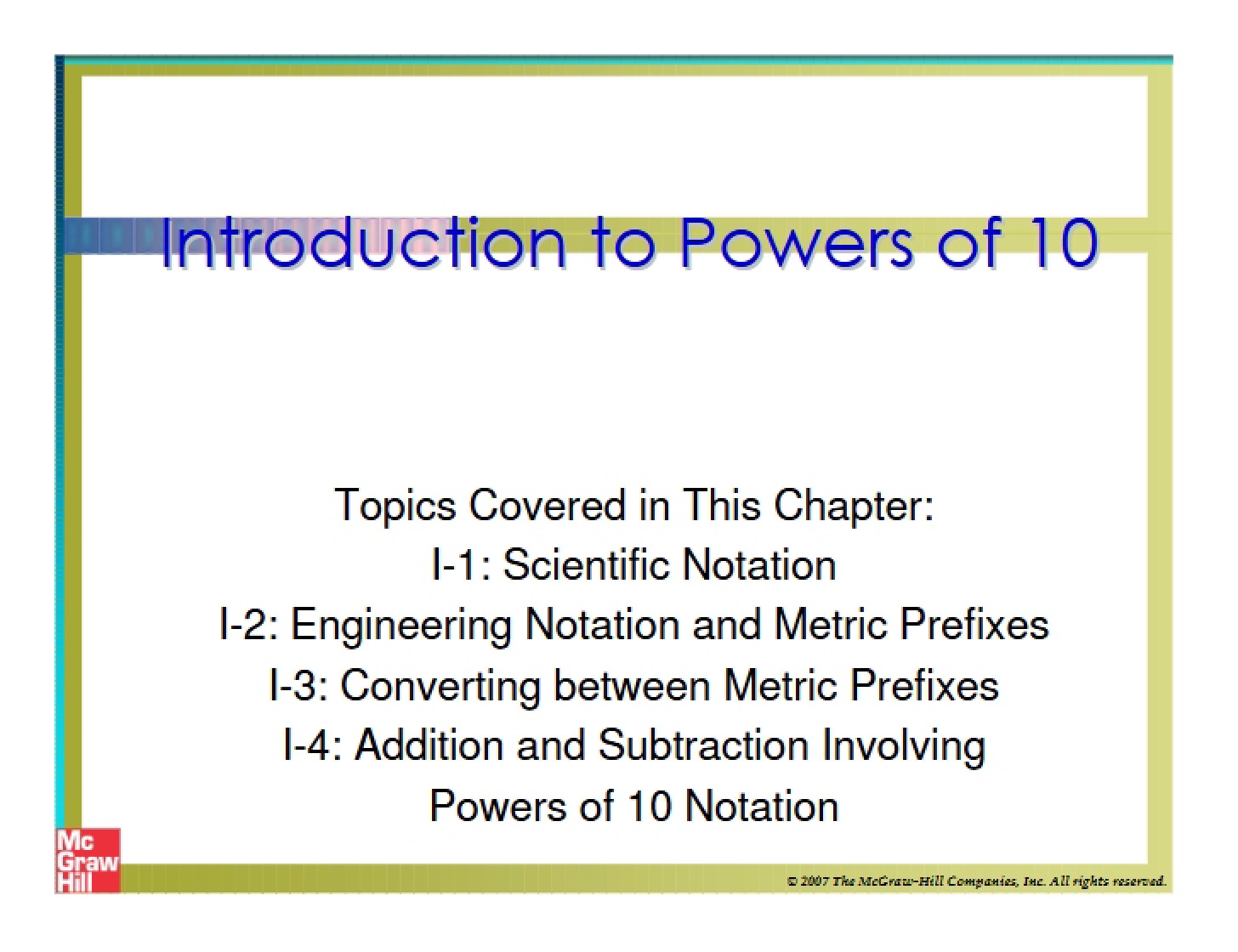 Ten to the Power Of
