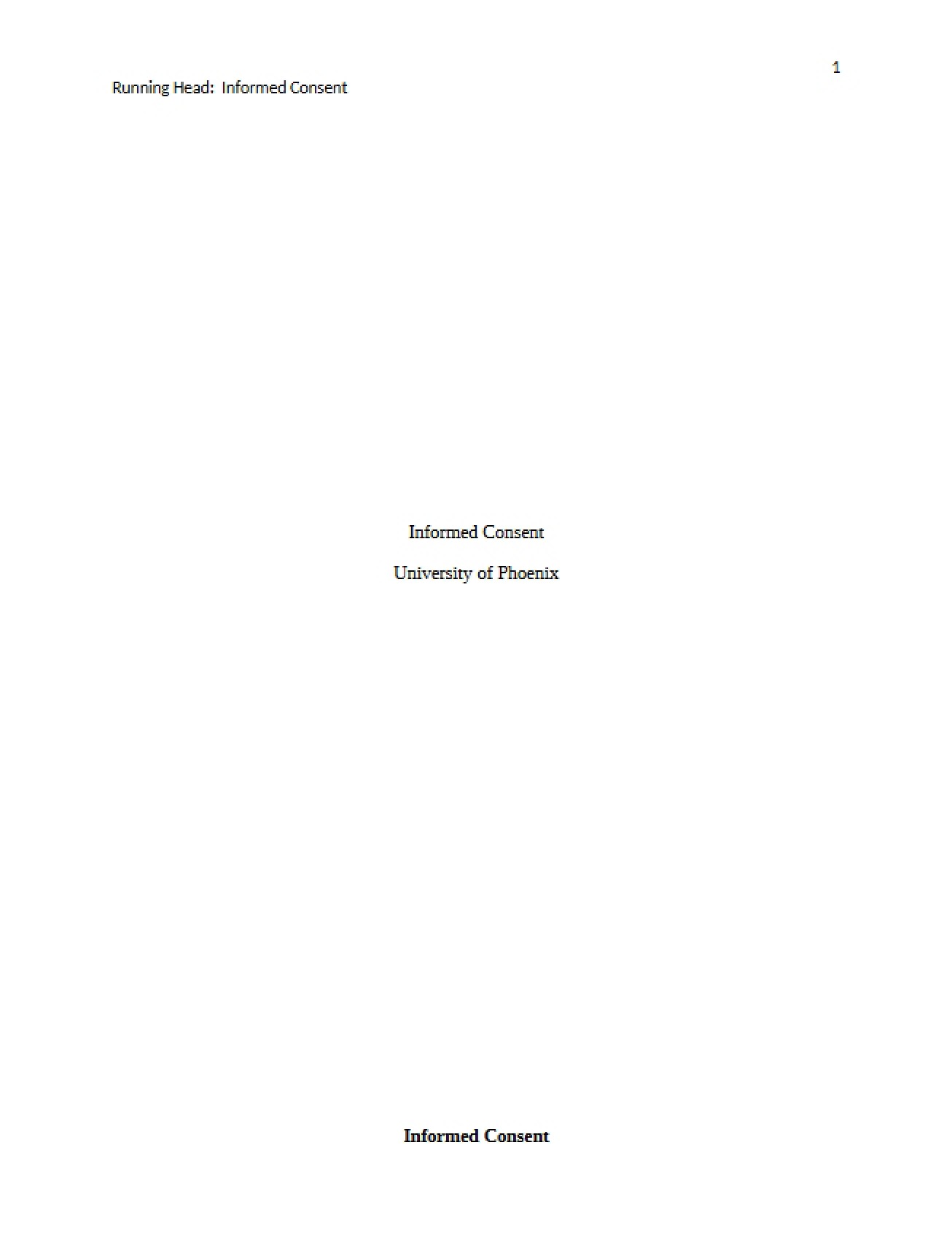 Informed Consent in Practice