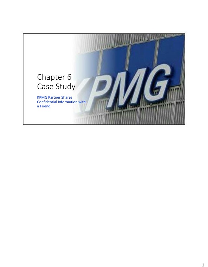 Case Study for Chapter 6