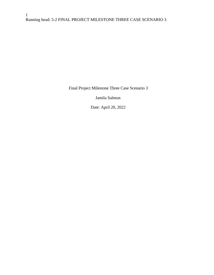 Case Scenario - Understanding Substance Abuse Potential