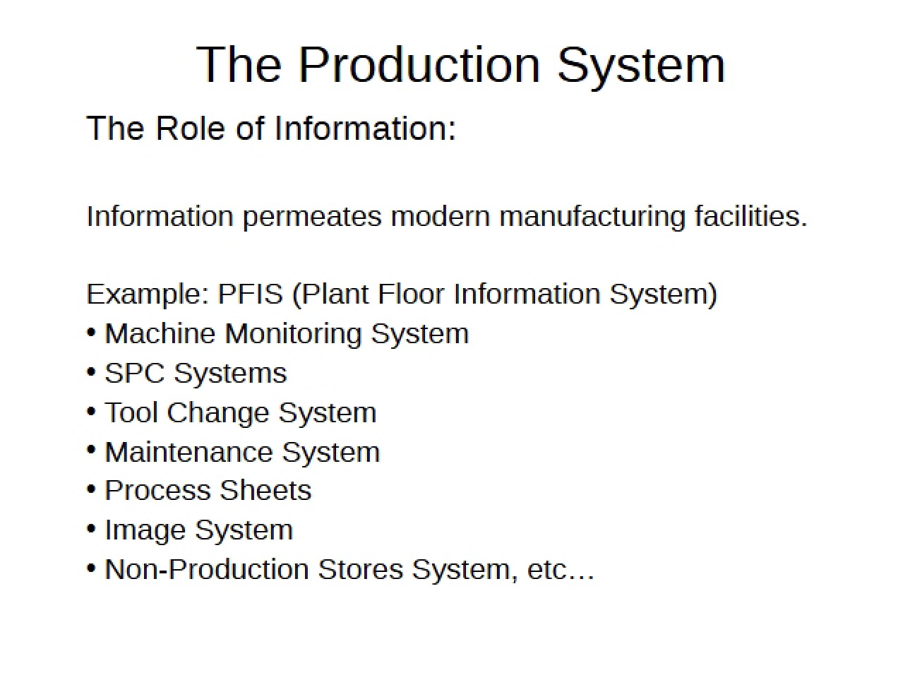 Systems of Production