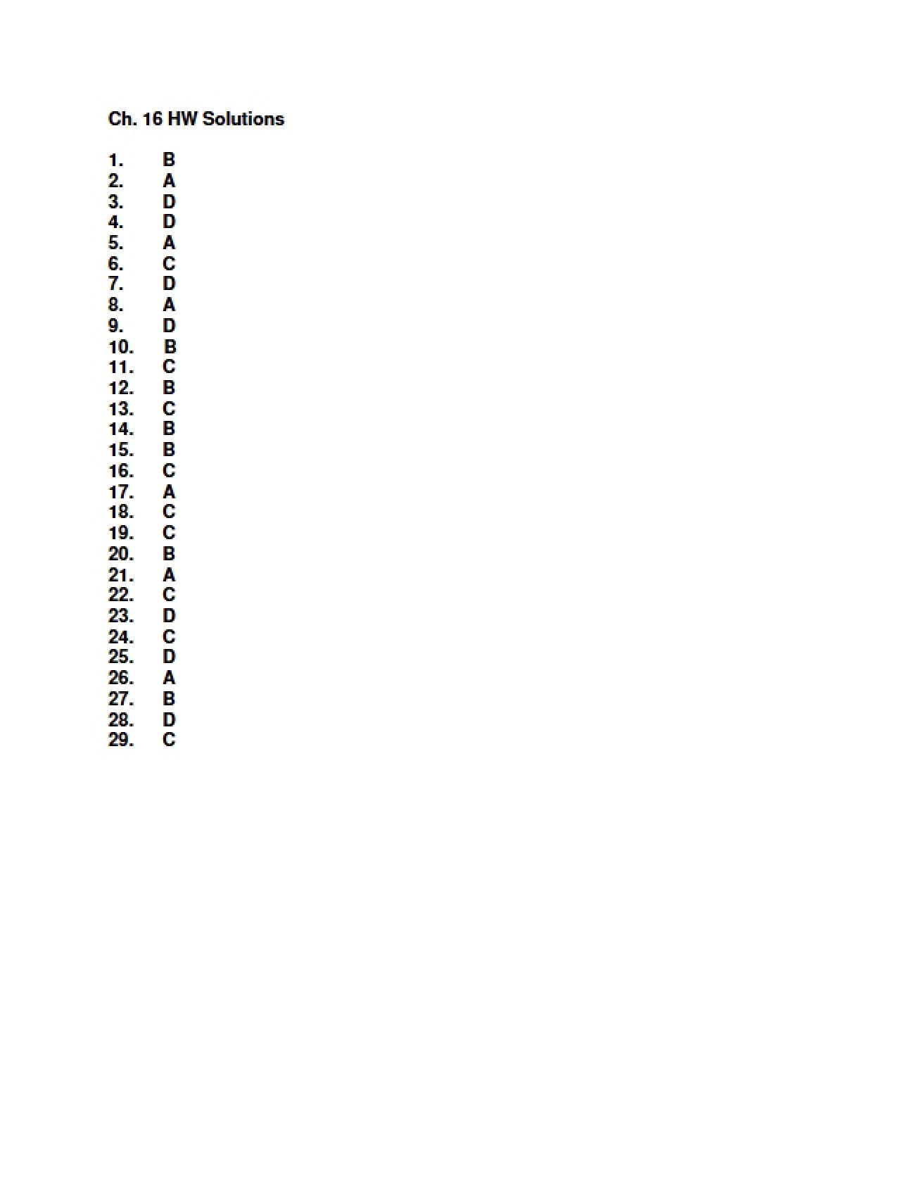 Chapter Sixteen Homework Solutions F13