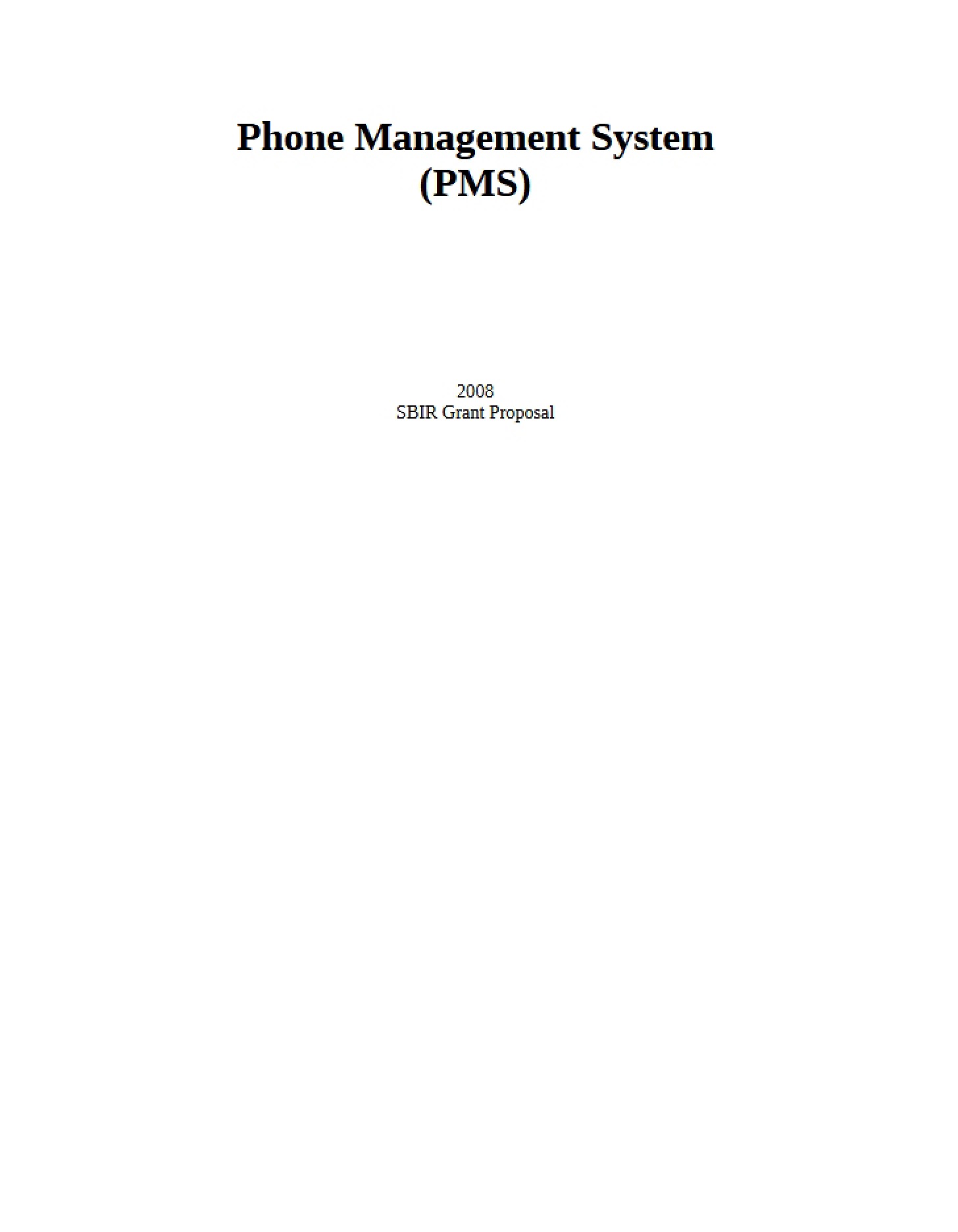 Management System for Phones