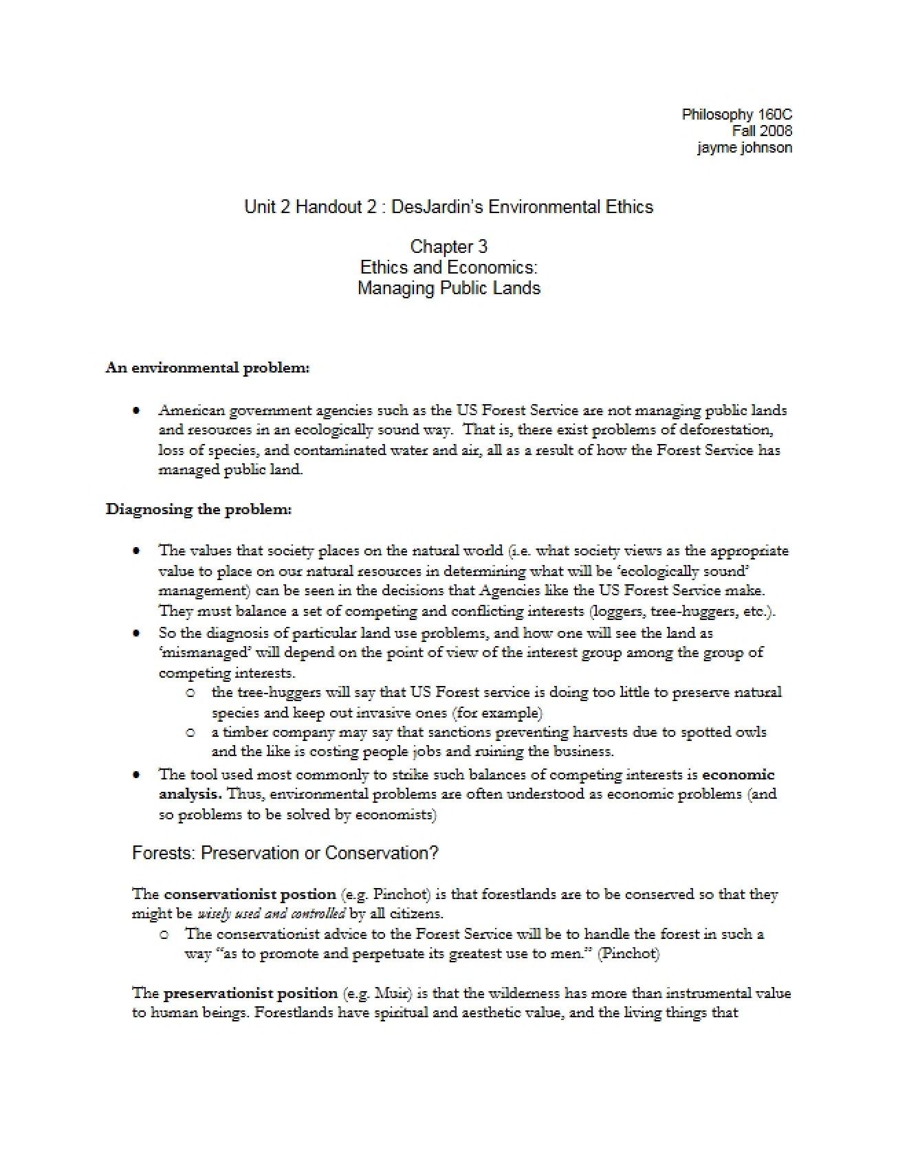 Course Handout