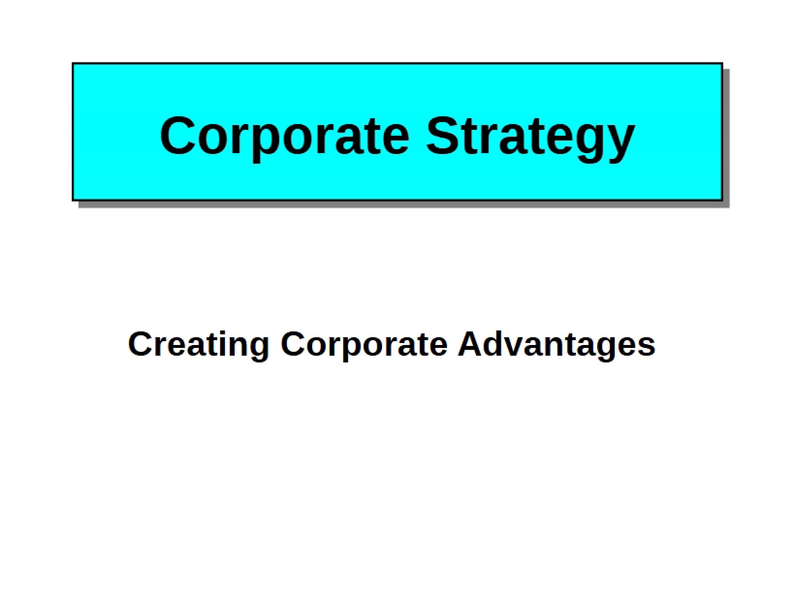Strategy for Corporations