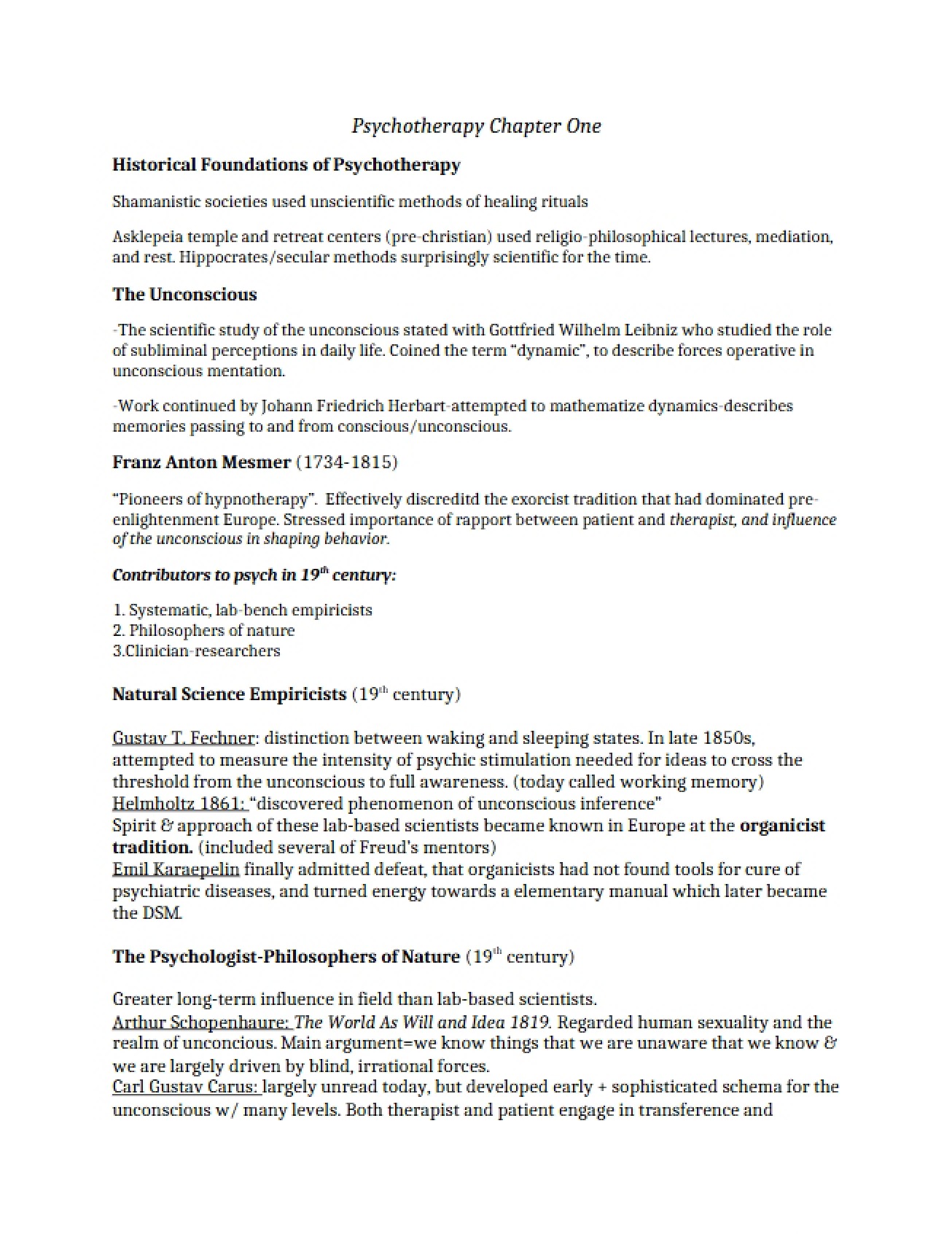 Theories and Practices of Psychotherapy