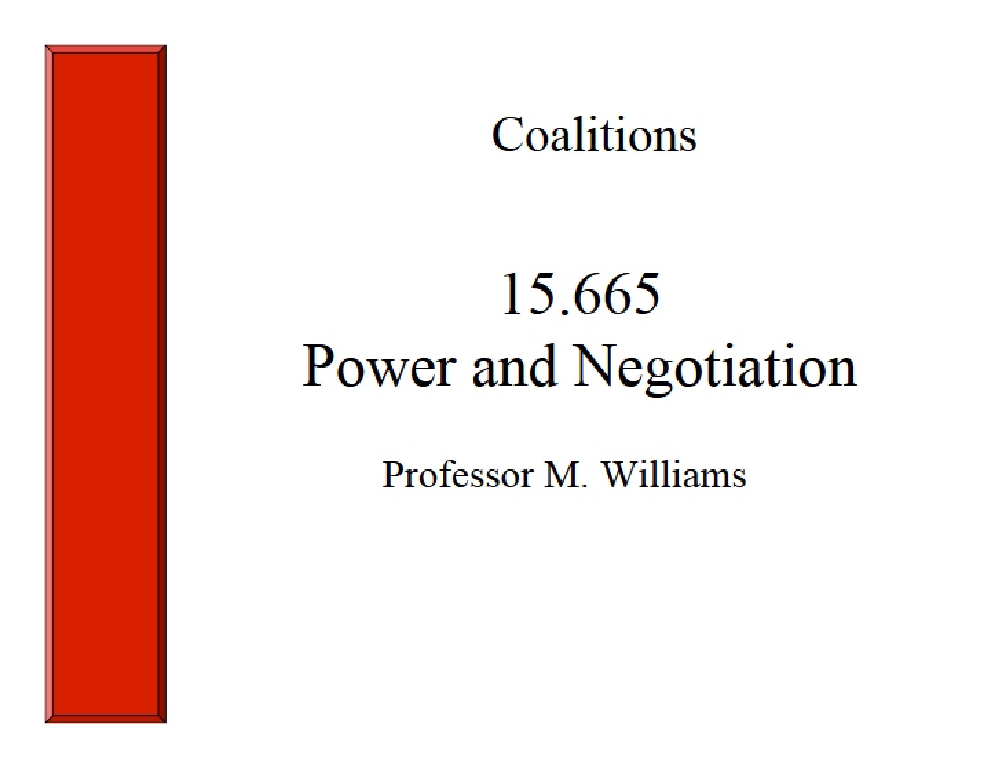 Power alongside Negotiation