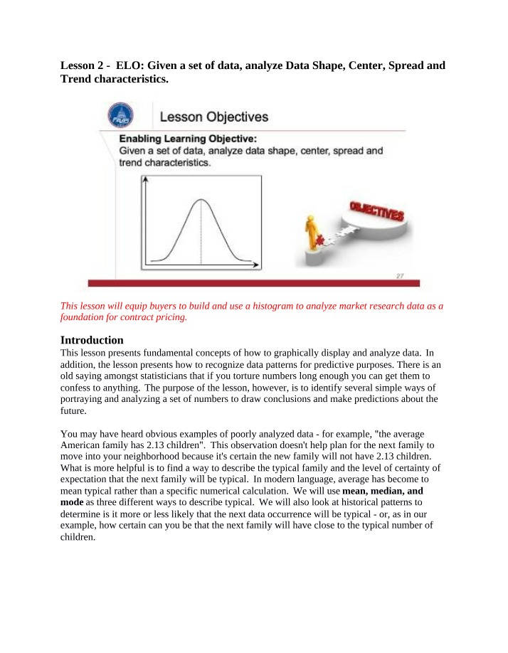 Central Tendency Measures