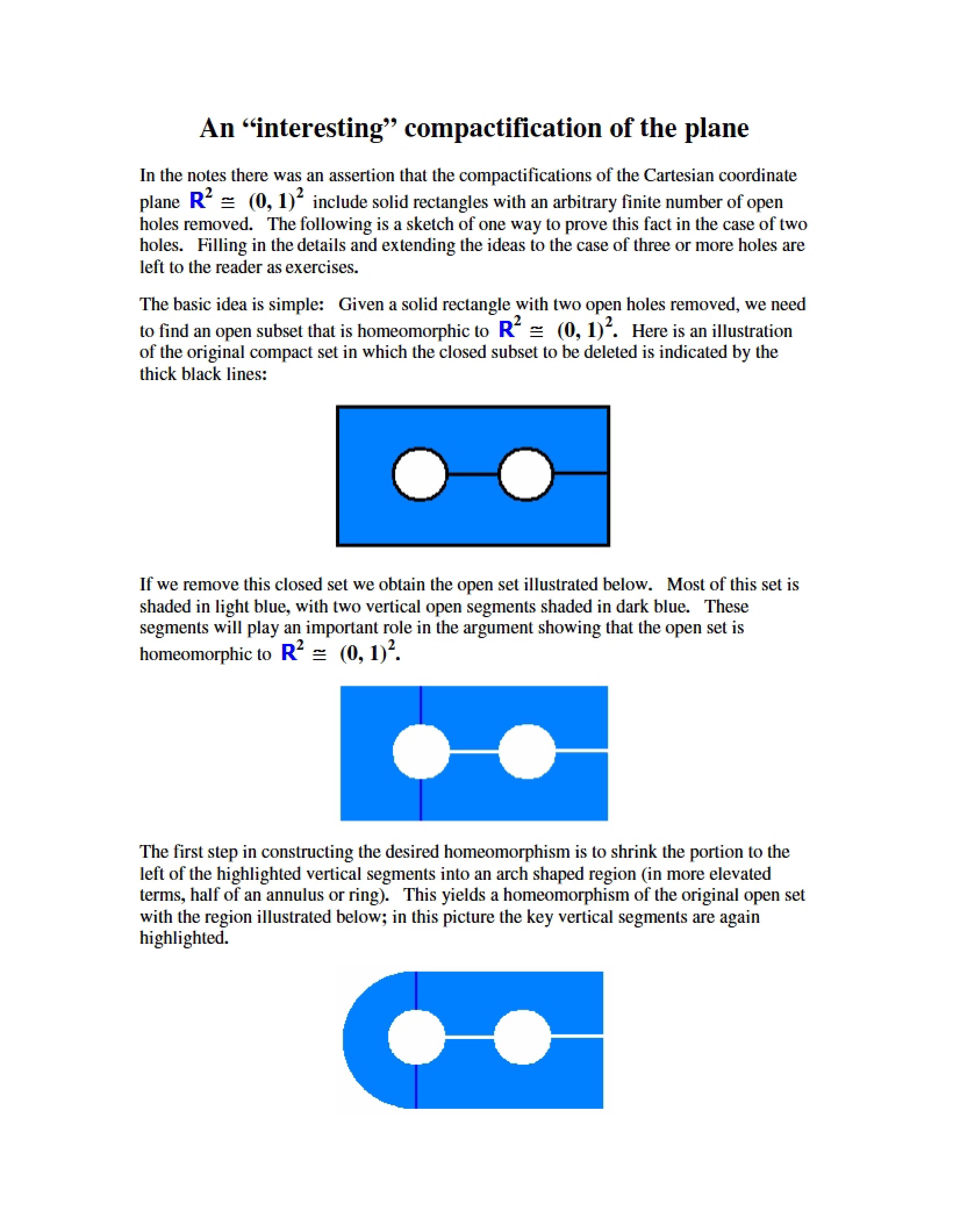 Compactification of the Geometric Plane
