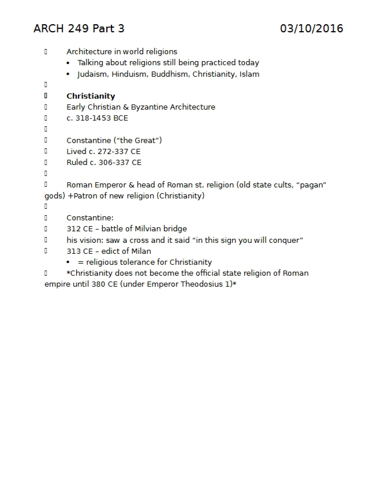 Third Part of the Survey of World Architecture History I