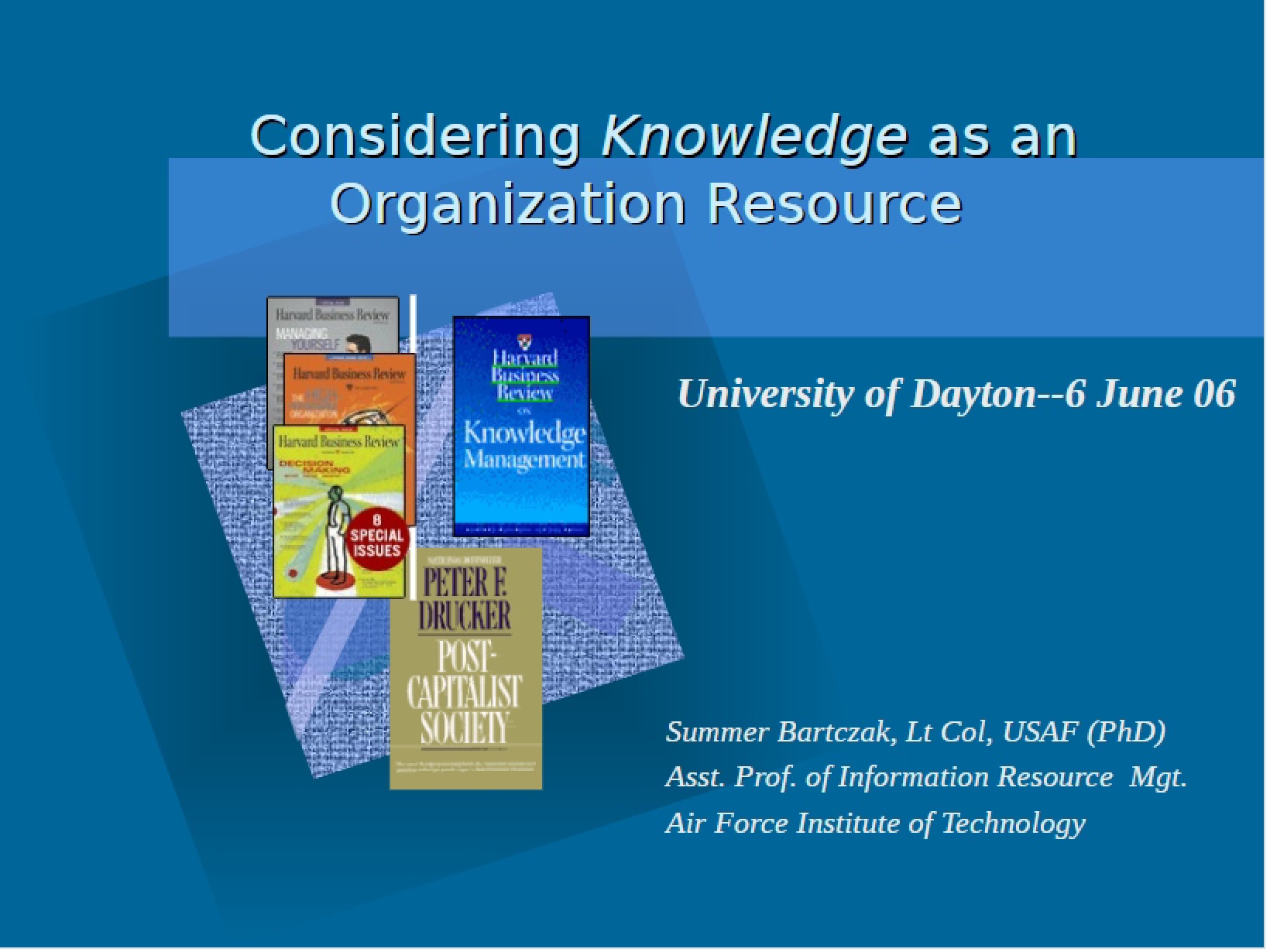 Knowledge as a Resource for Organizations