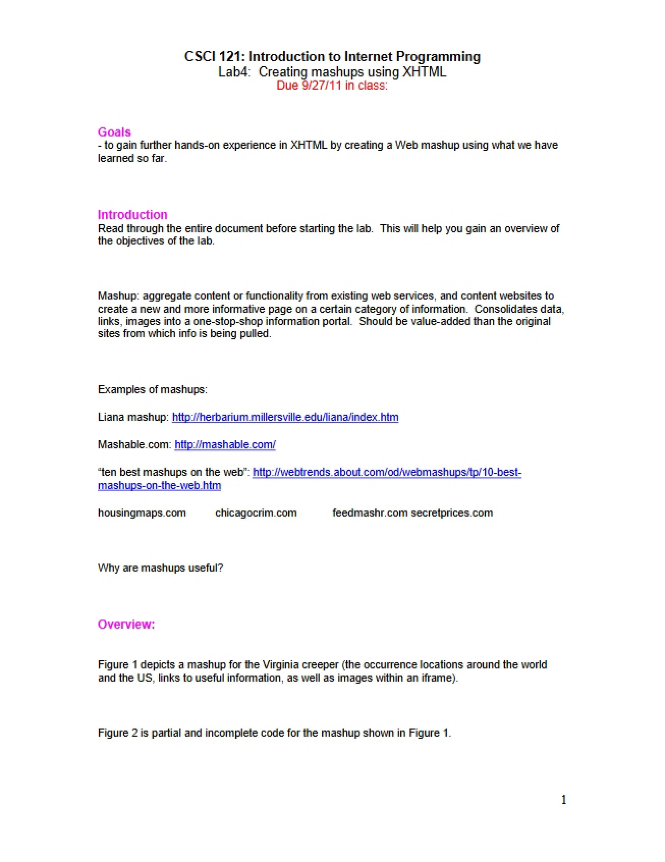 Web Programming Intro