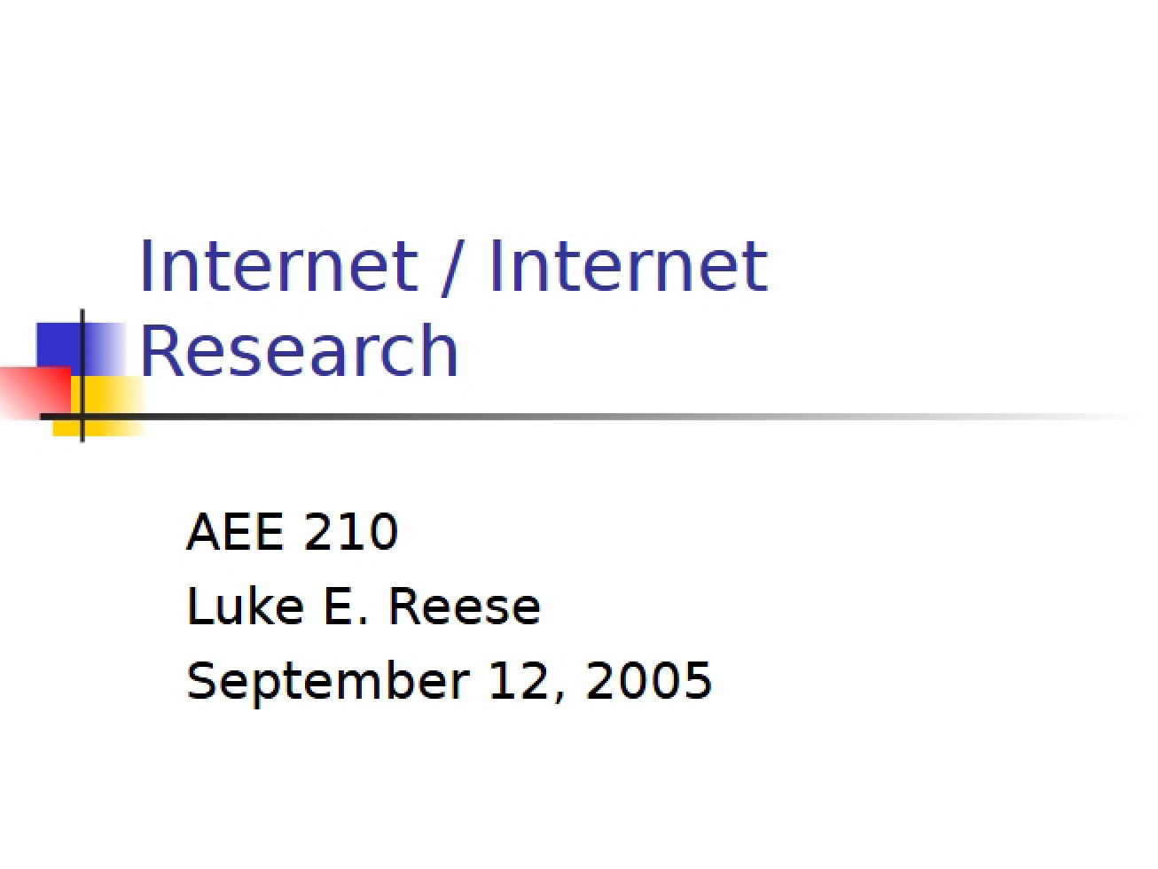 Researching on the Internet