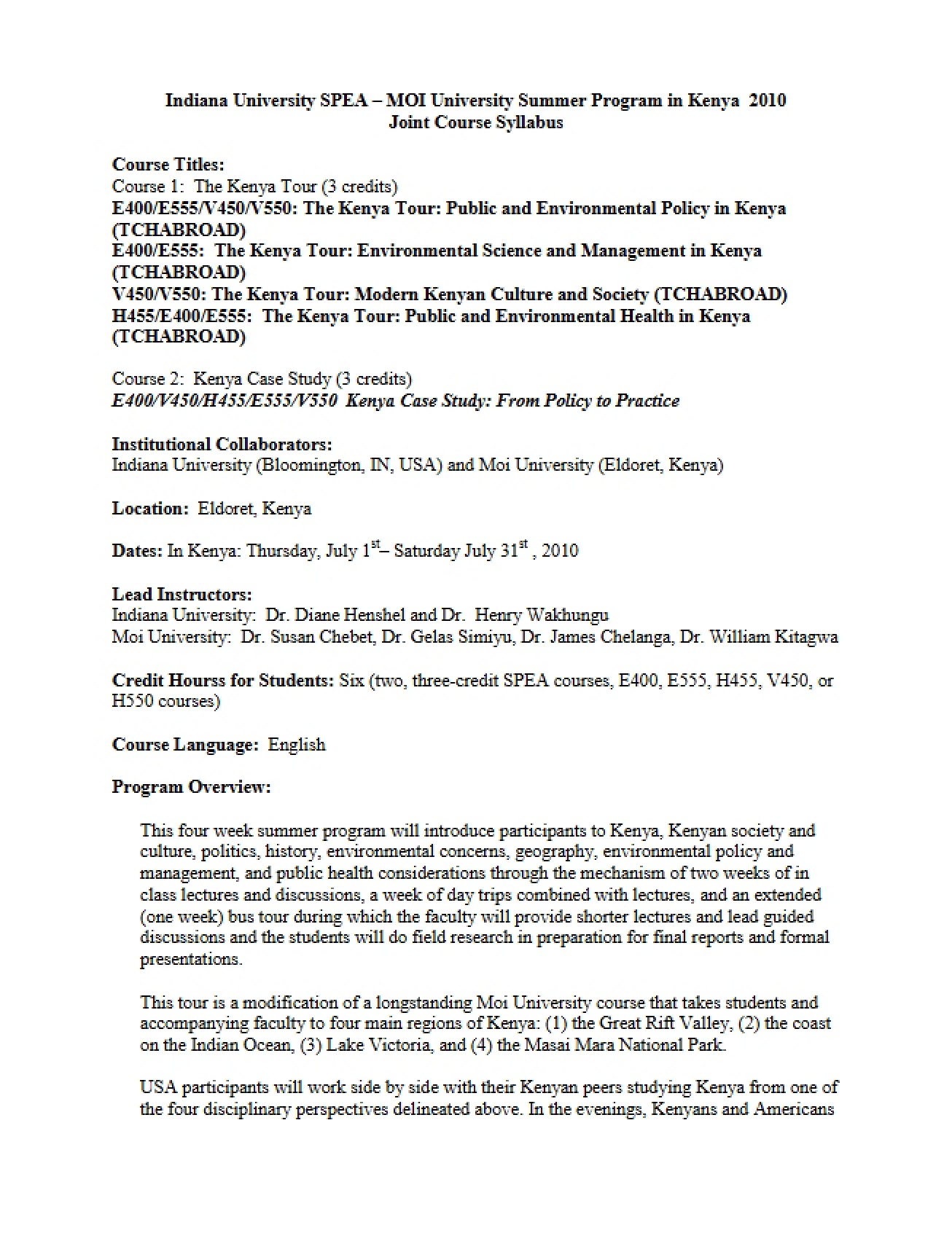 Joint Course Syllabus SPEA - MOI