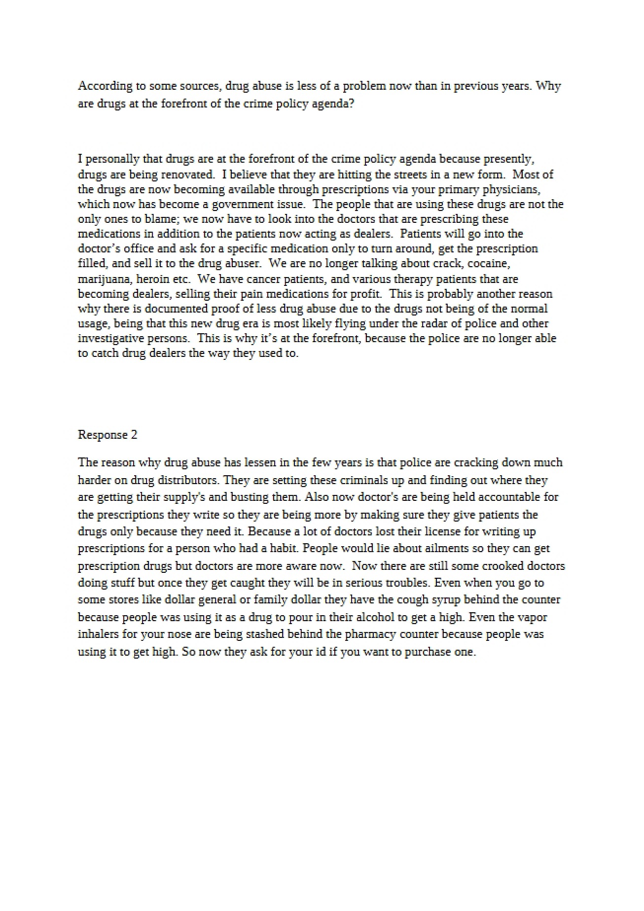 Assignment in Criminology - CJA 314