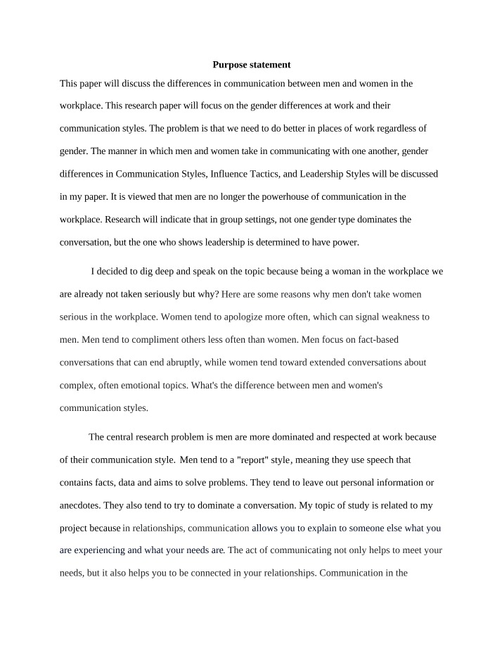 Gender Differences in Workplace Communication