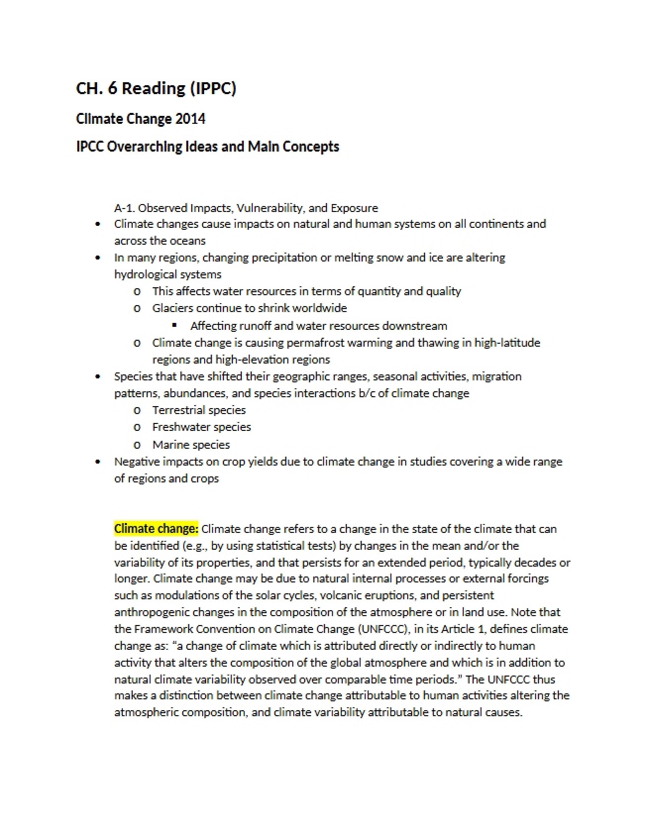 Analysis of Climate Change