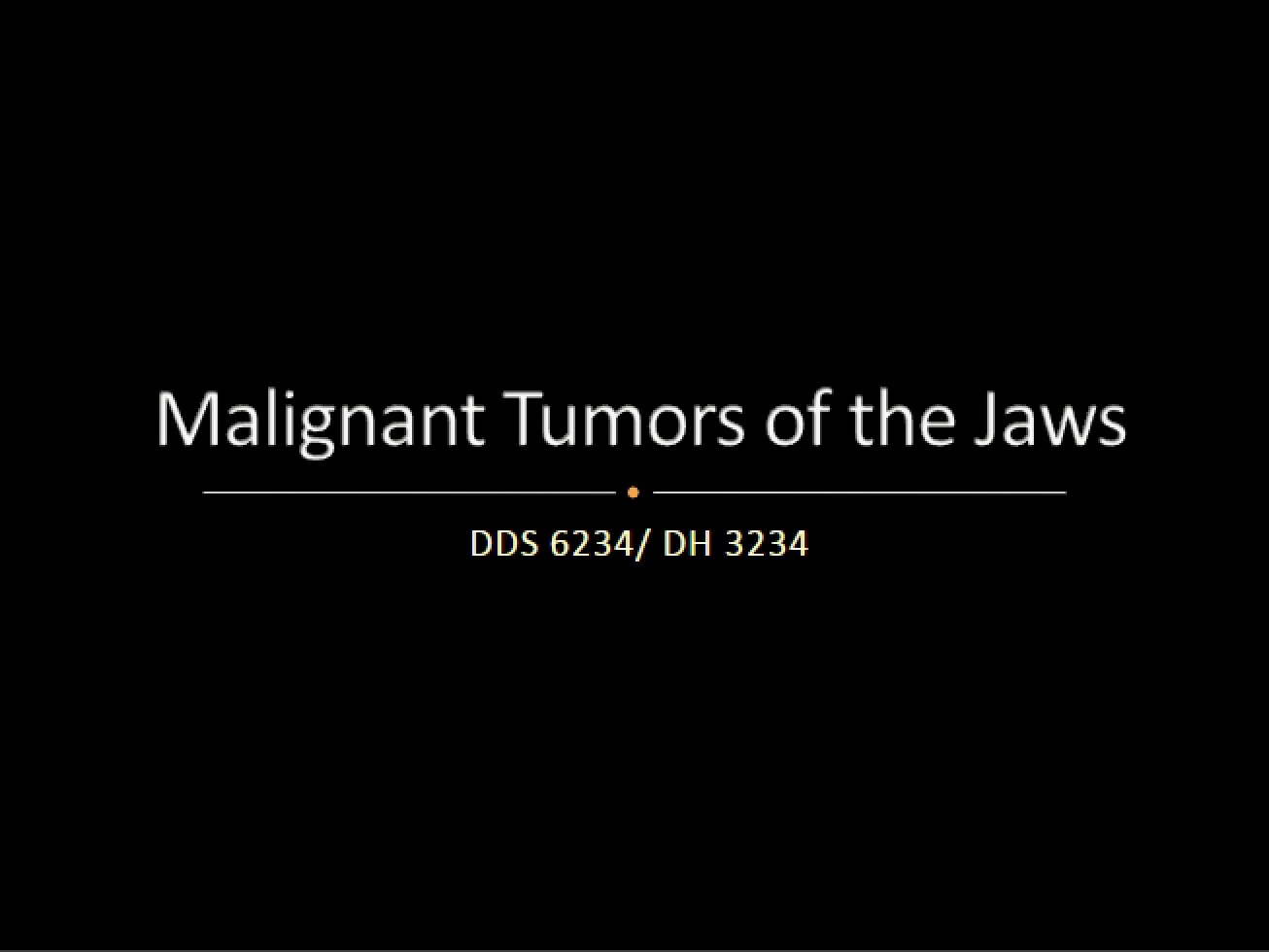 Jaw Malignancies