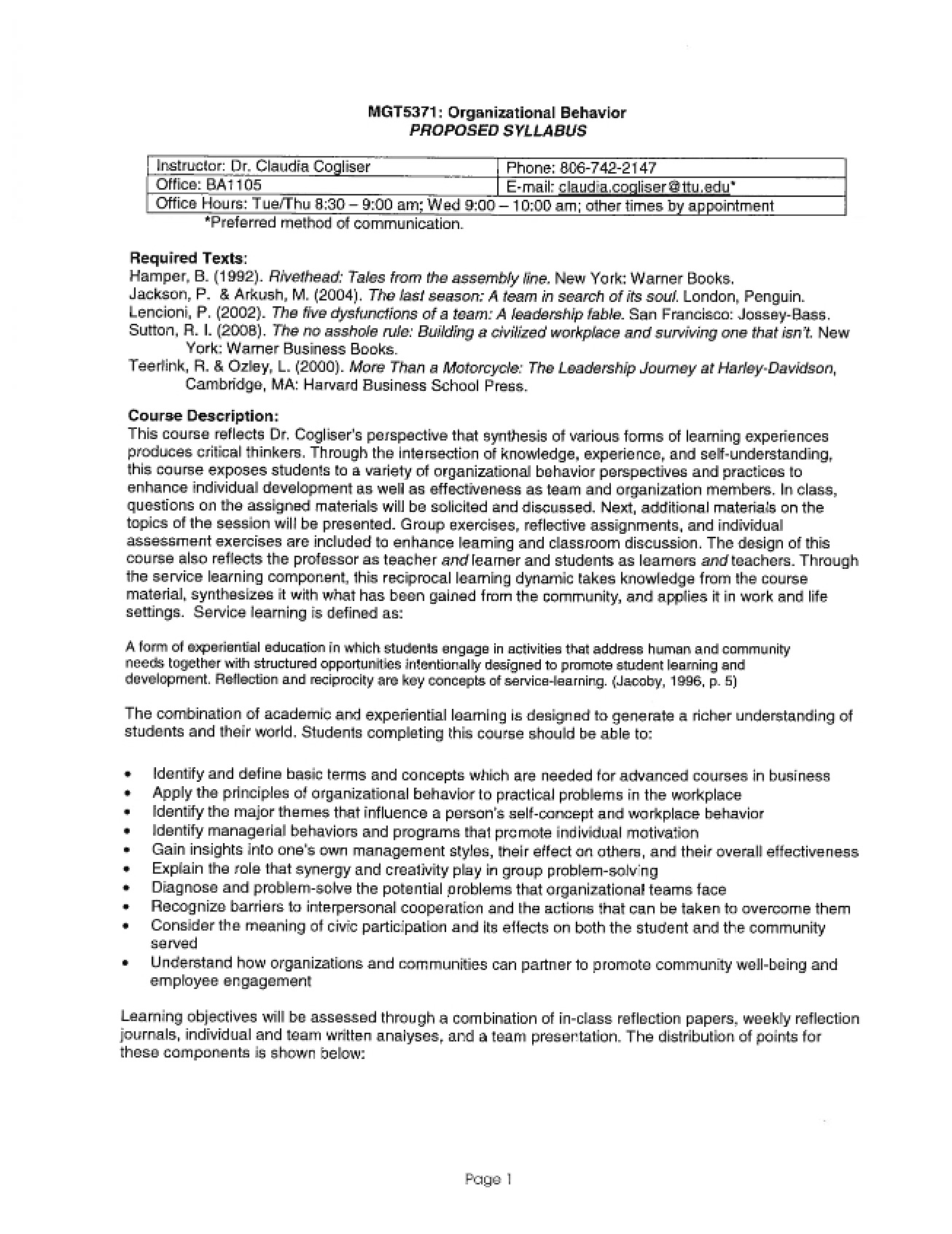 MGT 5371 Syllabus
