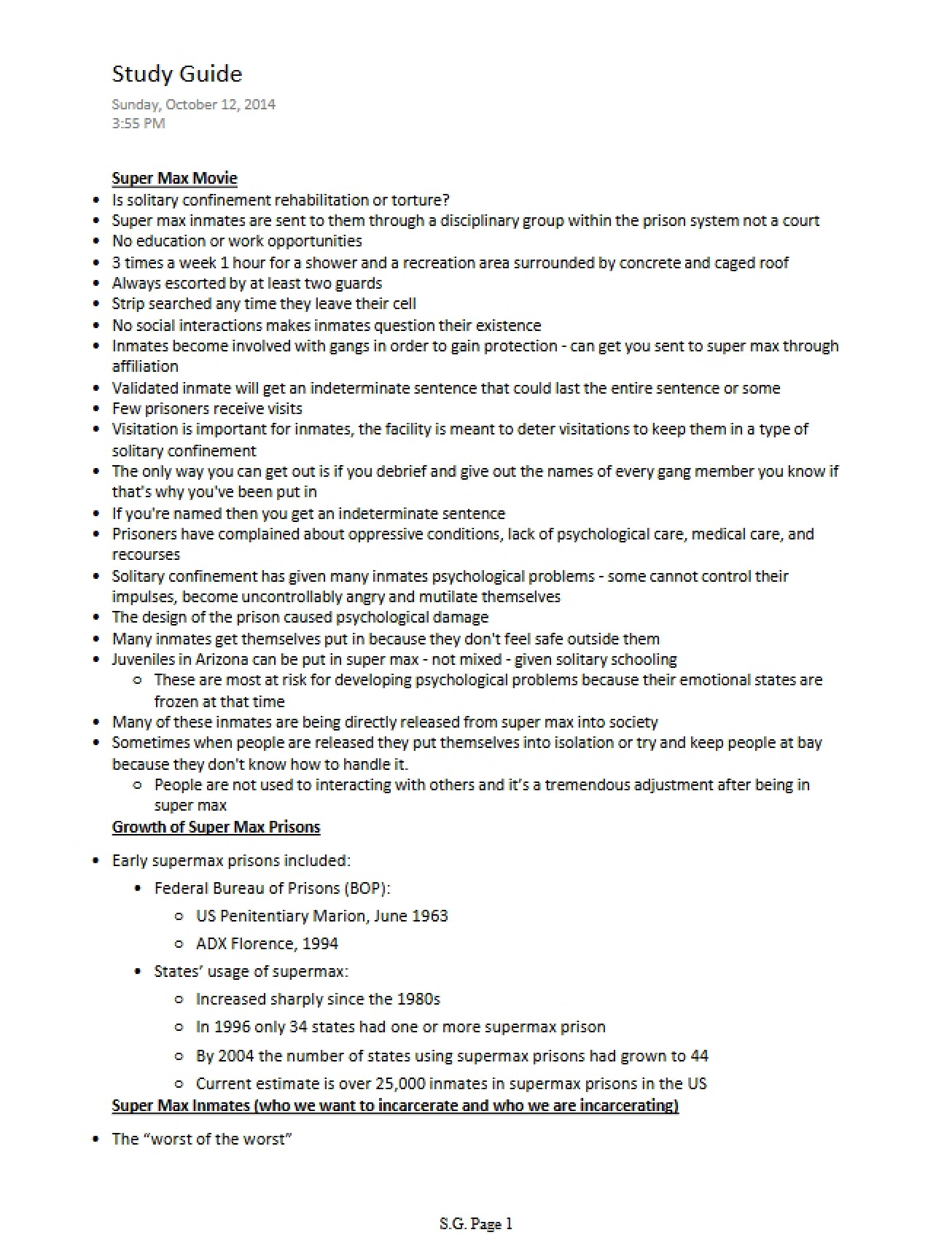General Study Guide for Public Policy