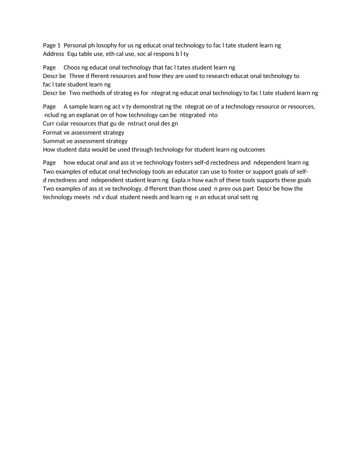 Educational Technology for Facilitating Student Learning