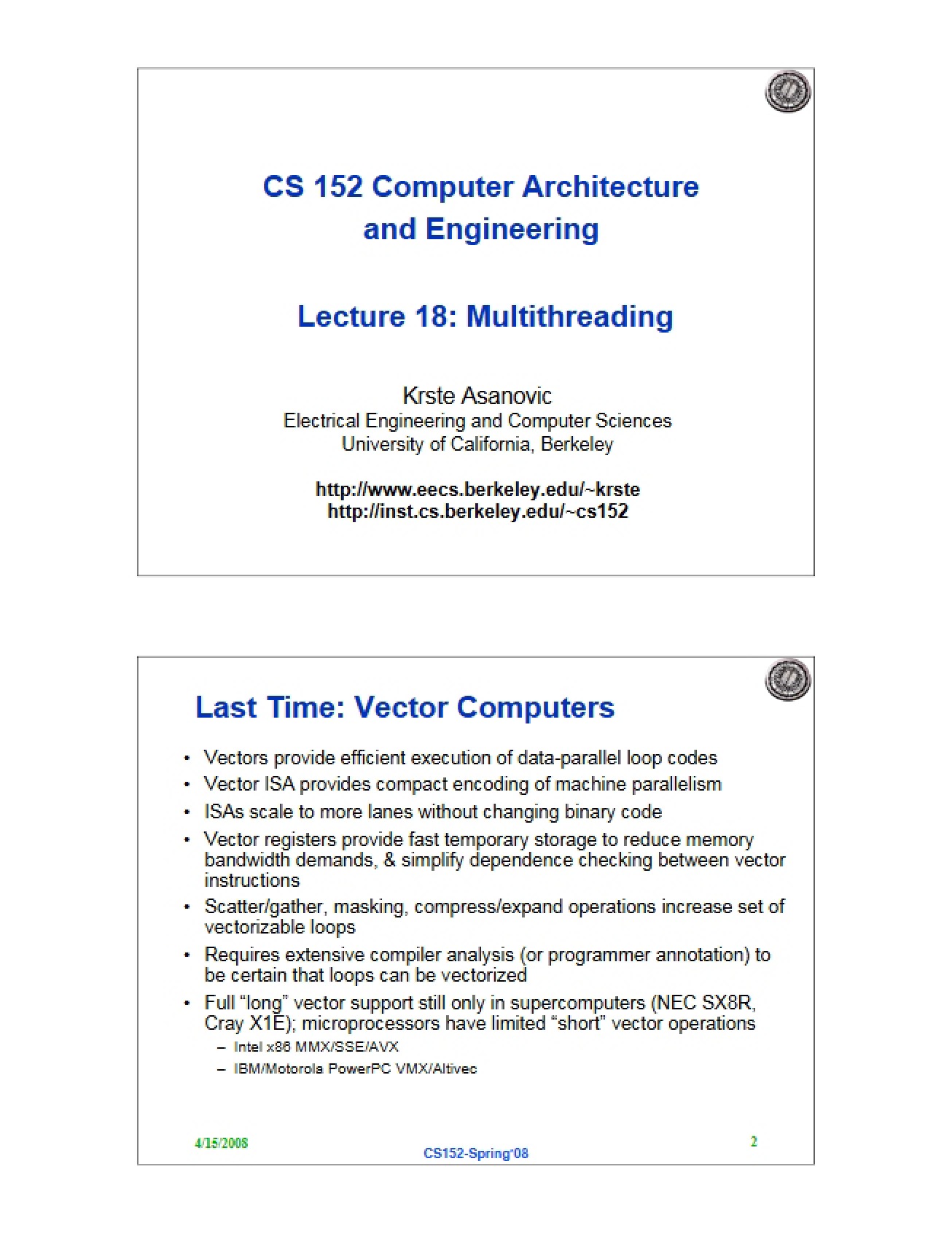 Academic Lecture Notes