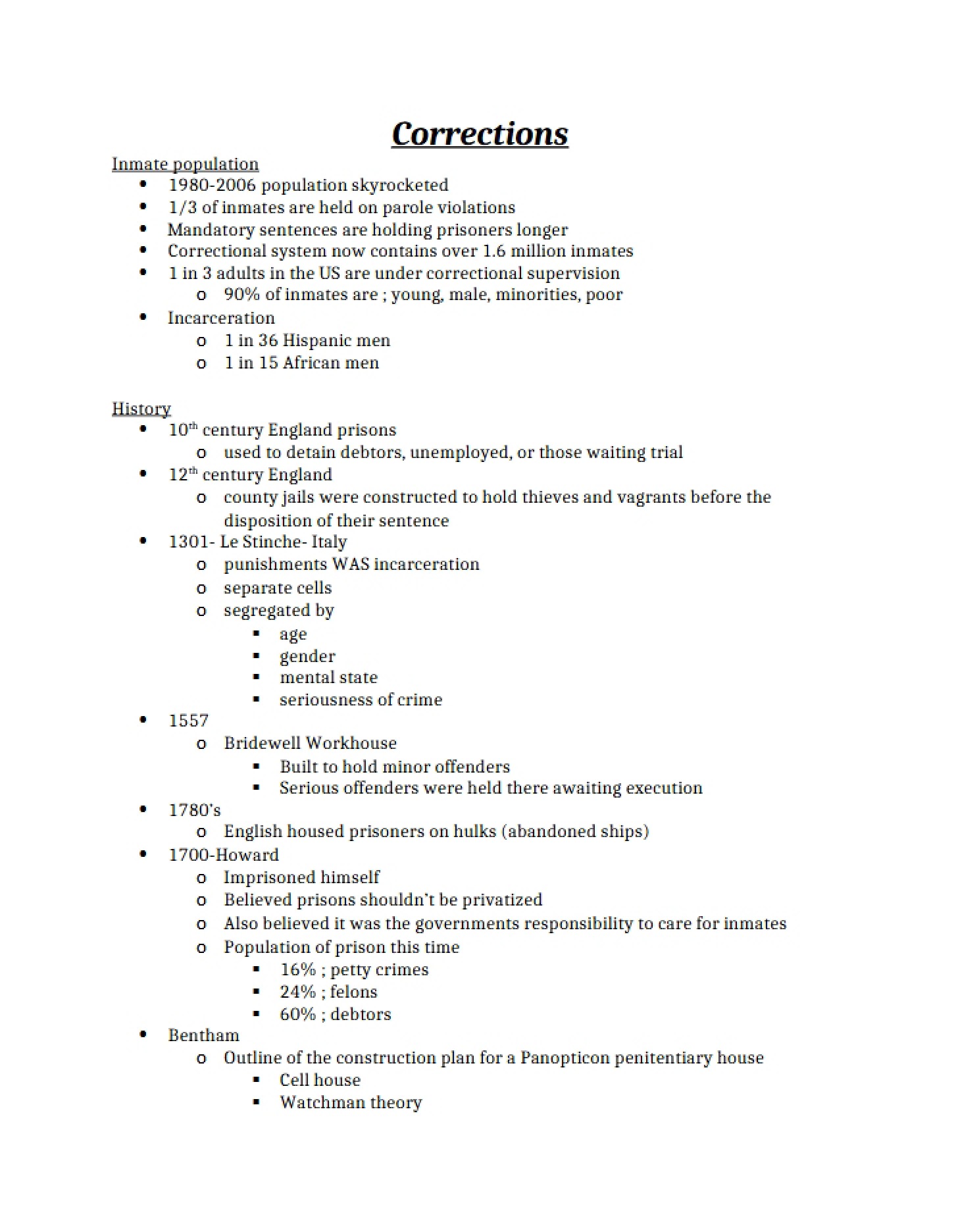 Correctional Systems