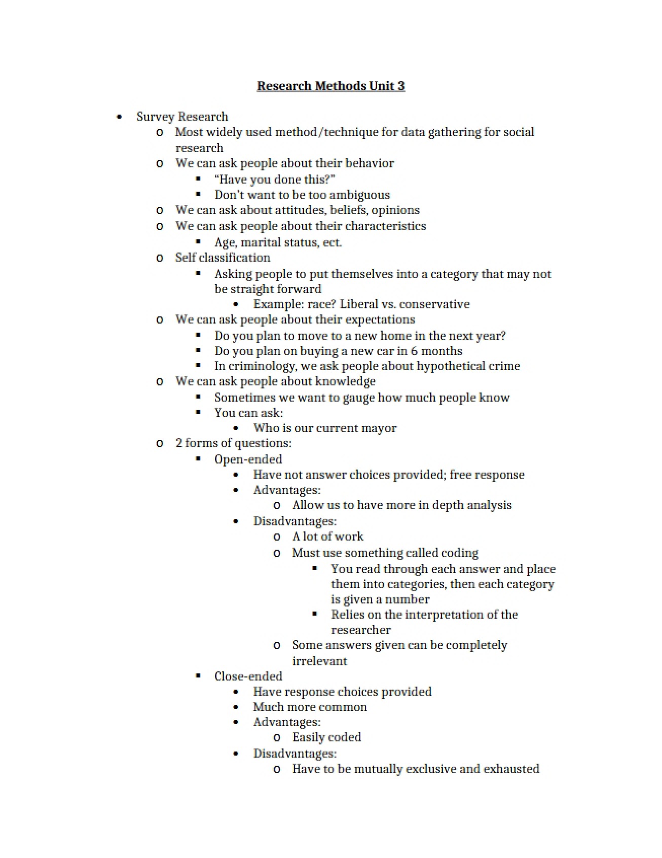 Foundations of Research Methods