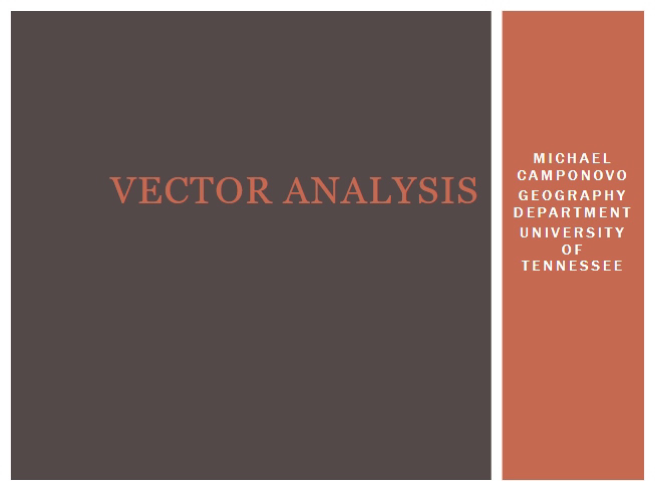 Vector Analysis Overview