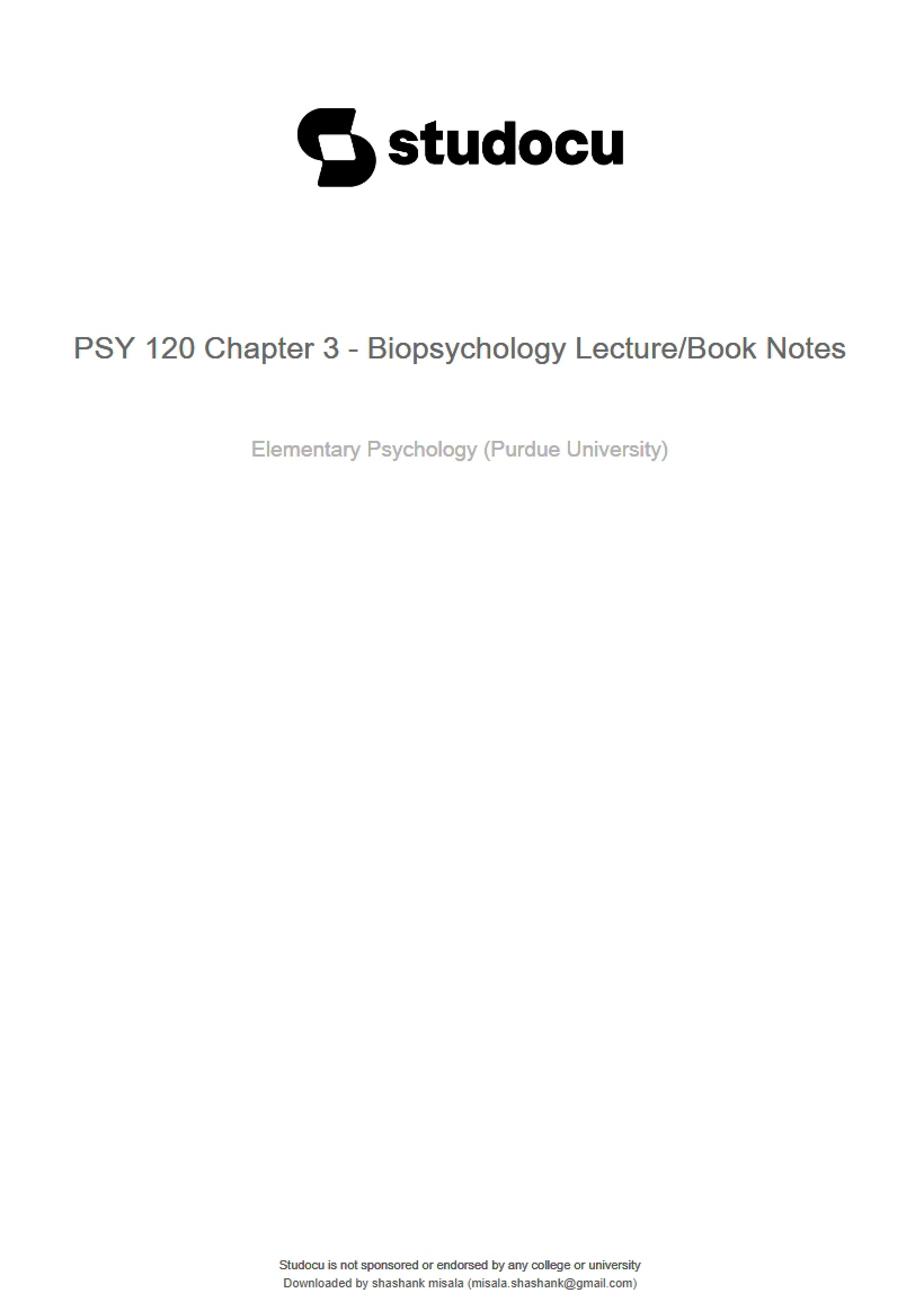 Concepts of Biopsychology