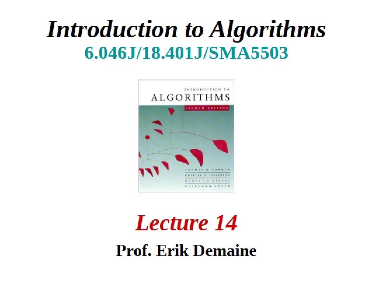 Algorithms Class Notes